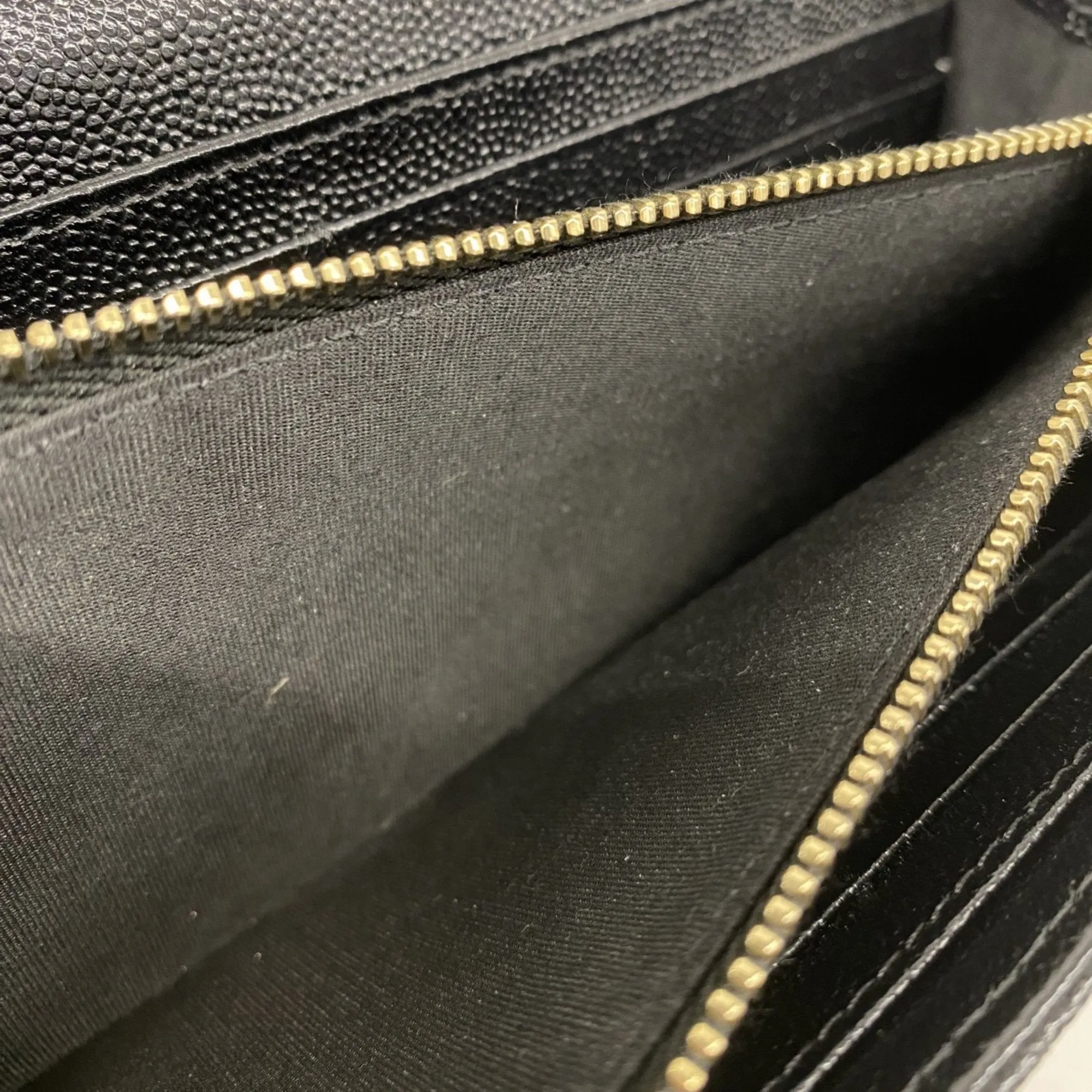 Chanel Grained Calfskin Long Wallet (Bi-Fold) (Pre-Owned)