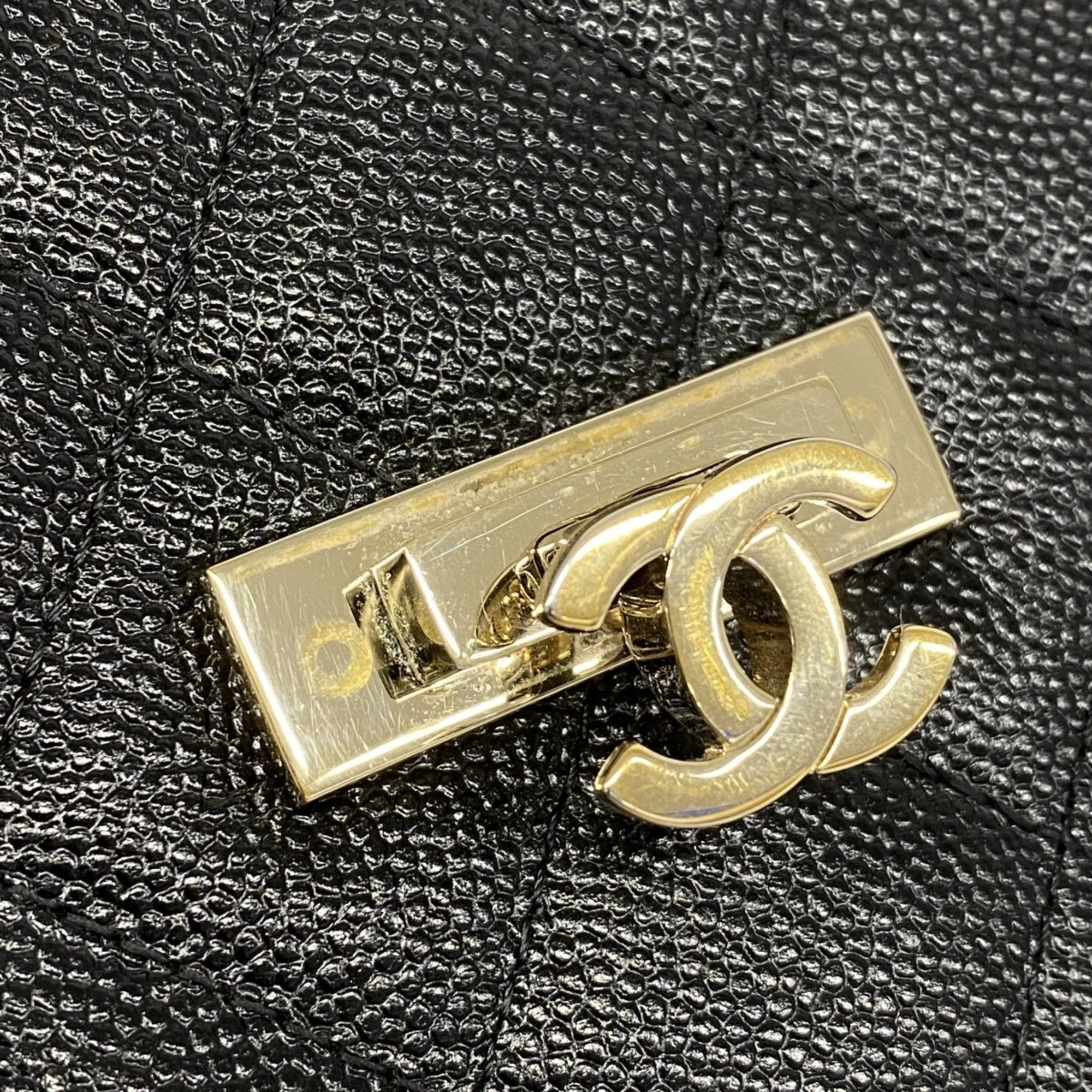 Chanel Grained Calfskin Long Wallet (Bi-Fold) (Pre-Owned)