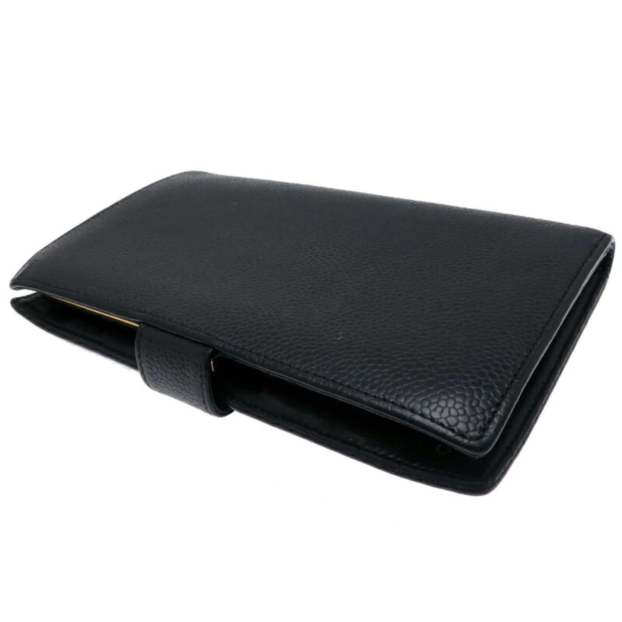 Chanel Grained Calfskin Long Wallet (Bi-Fold) (Pre-Owned)