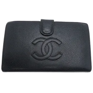 Chanel Grained Calfskin Long Wallet (Bi-Fold) (Pre-Owned)