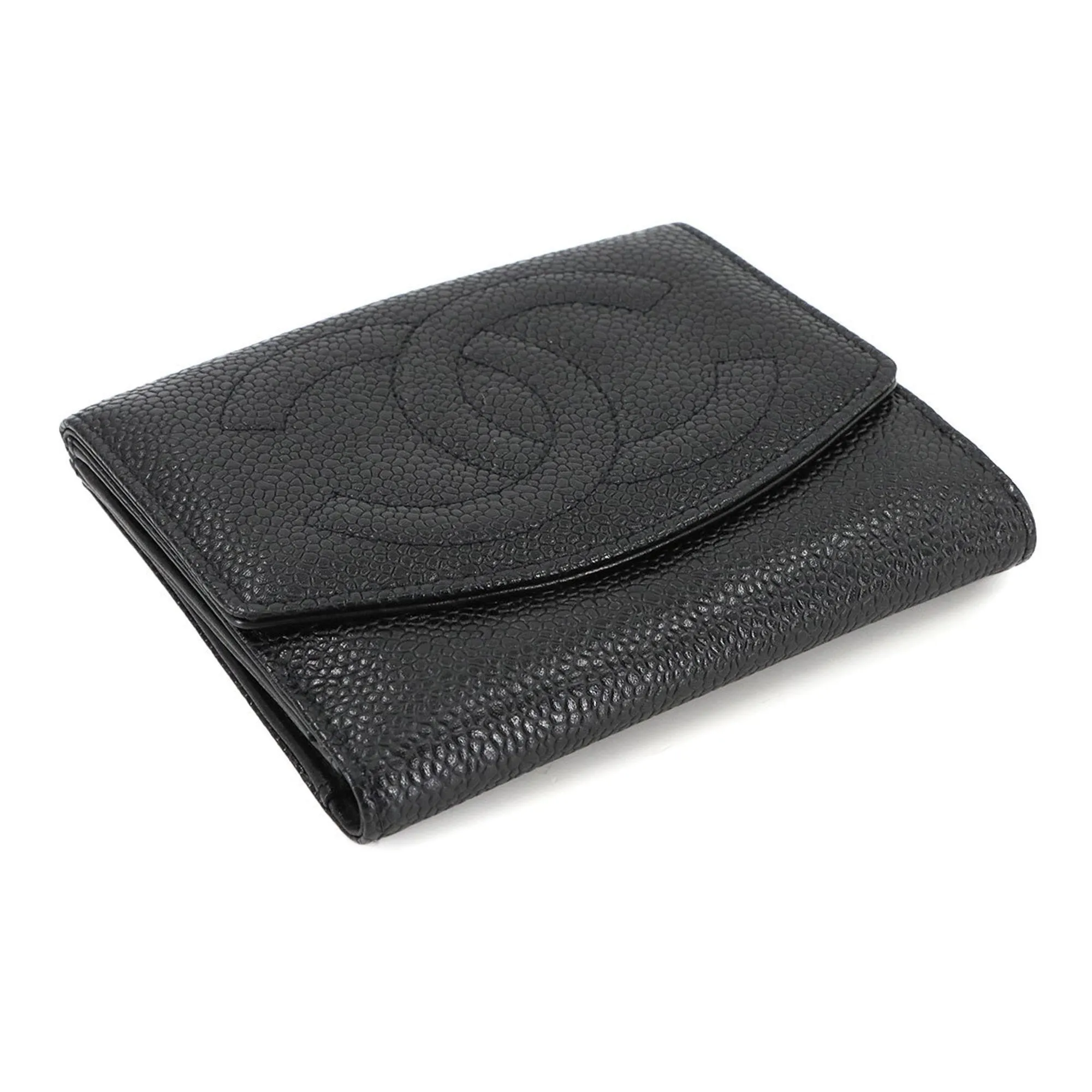 Chanel Grained Calfskin Wallet (Bi-Fold) (Pre-Owned)