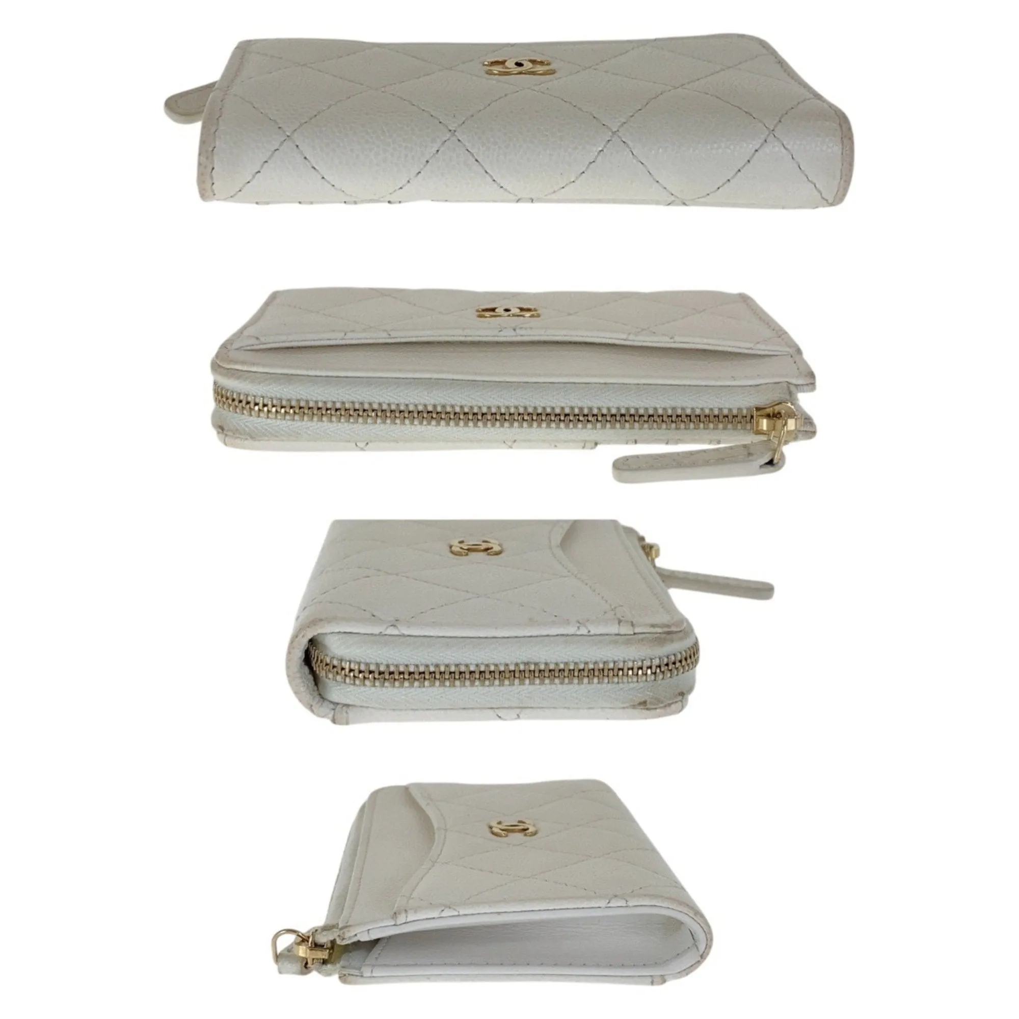 Chanel Grained Calfskin Wallet (Bi-Fold) (Pre-Owned)