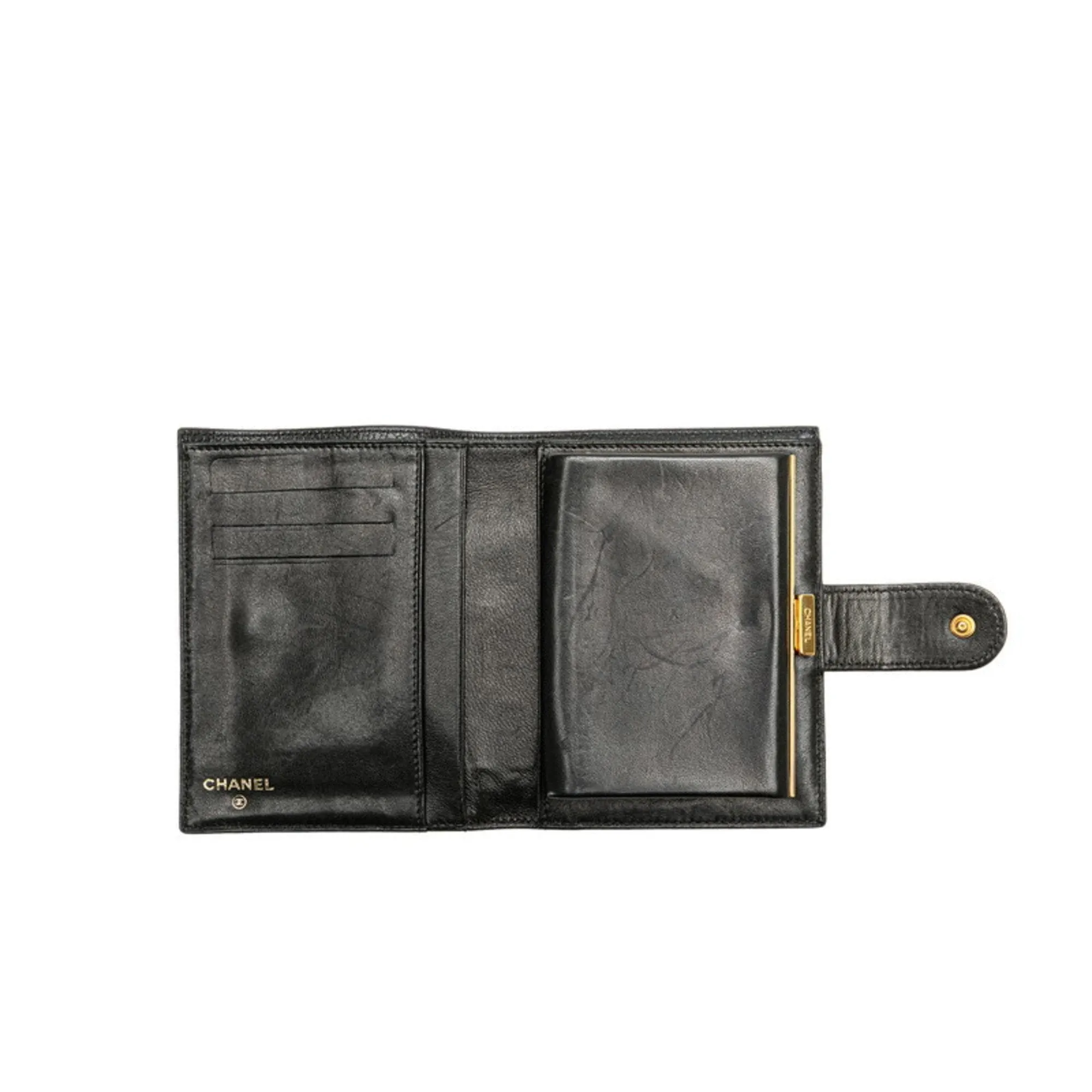 Chanel Grained Calfskin Wallet (Bi-Fold) (Pre-Owned)