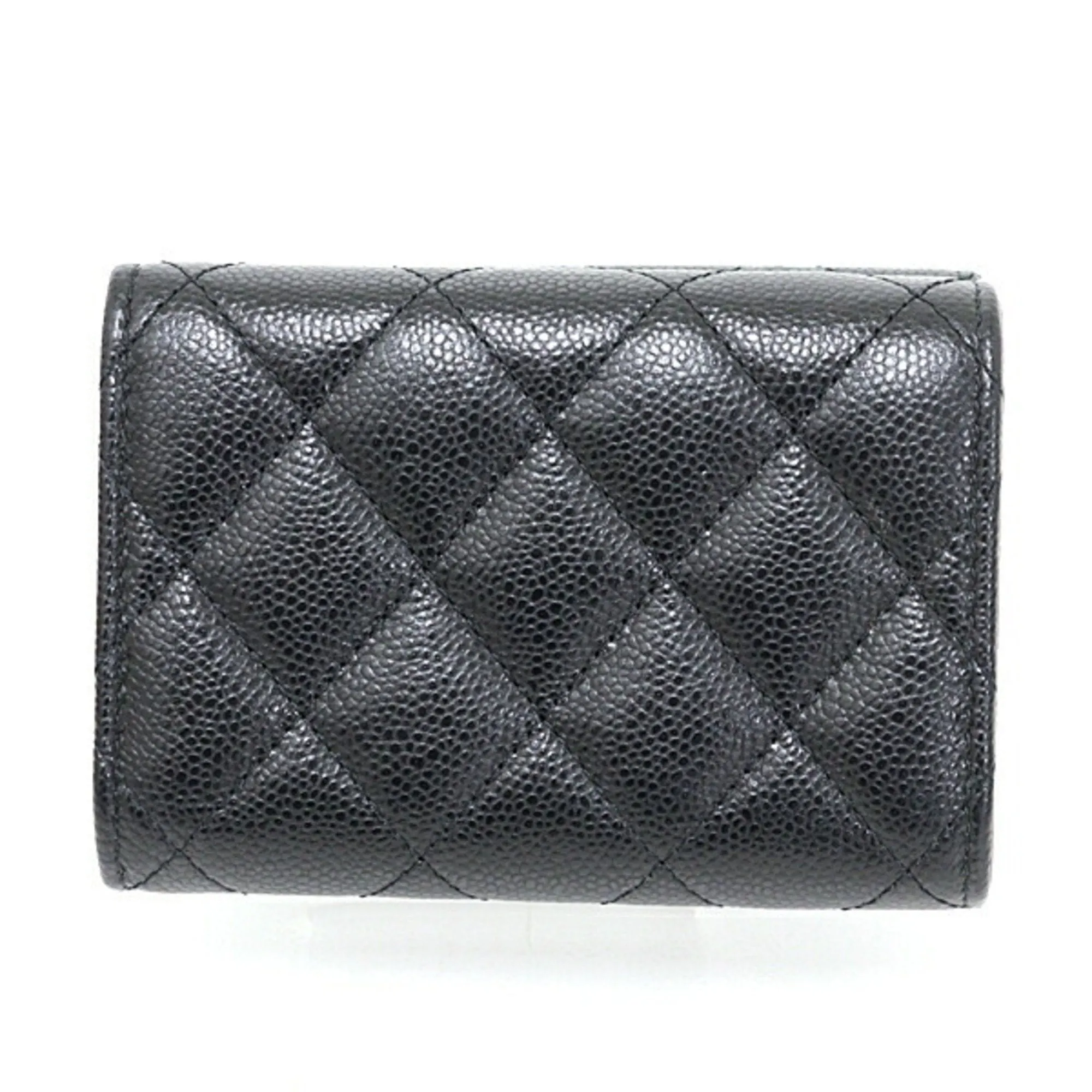 Chanel Grained Calfskin Wallet (Tri-Fold) (Pre-Owned)