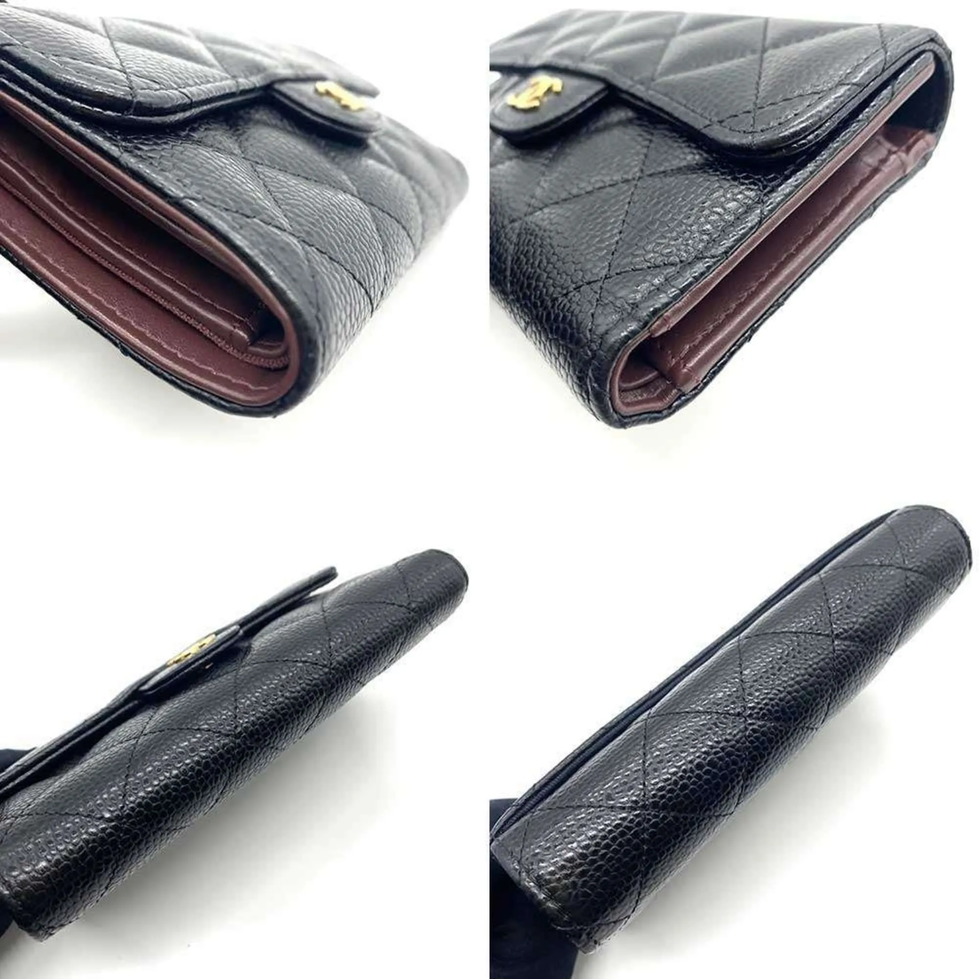 Chanel Grained Calfskin Wallet (Tri-Fold) (Pre-Owned)
