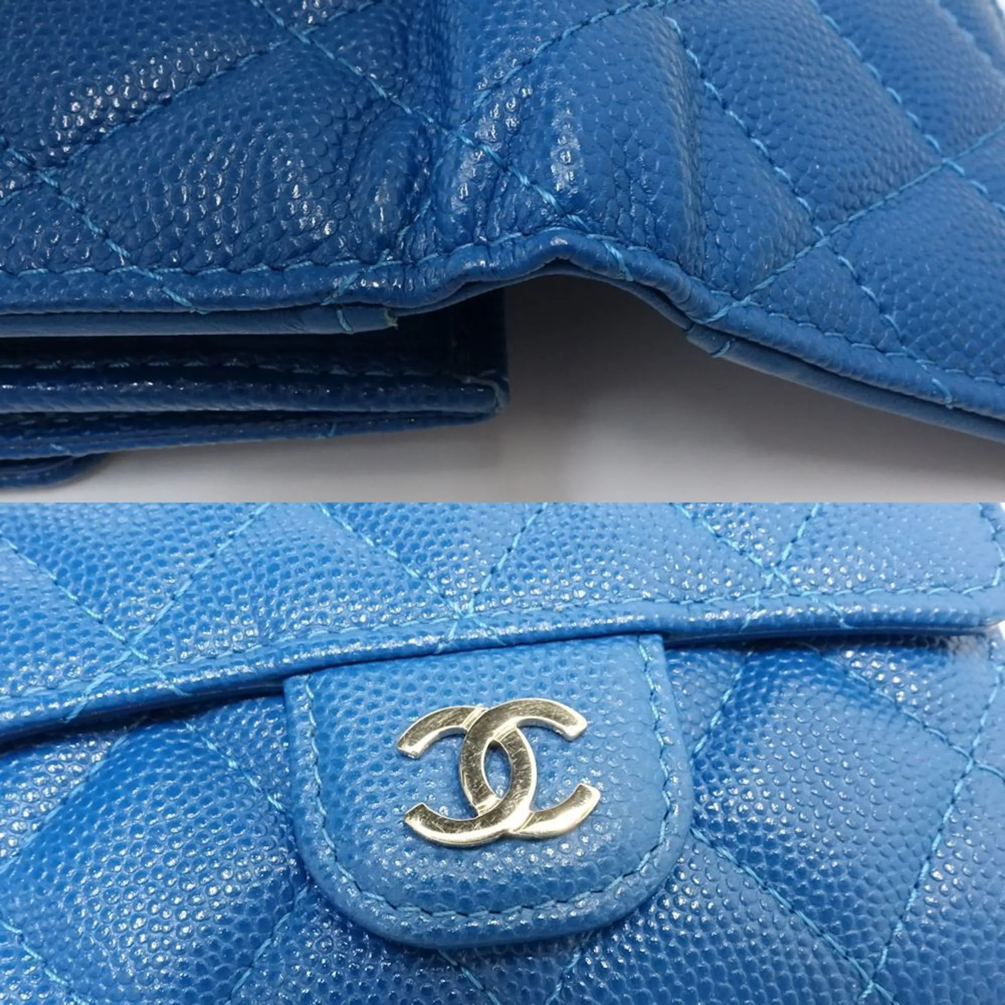 Chanel Grained Calfskin Wallet (Tri-Fold) (Pre-Owned)