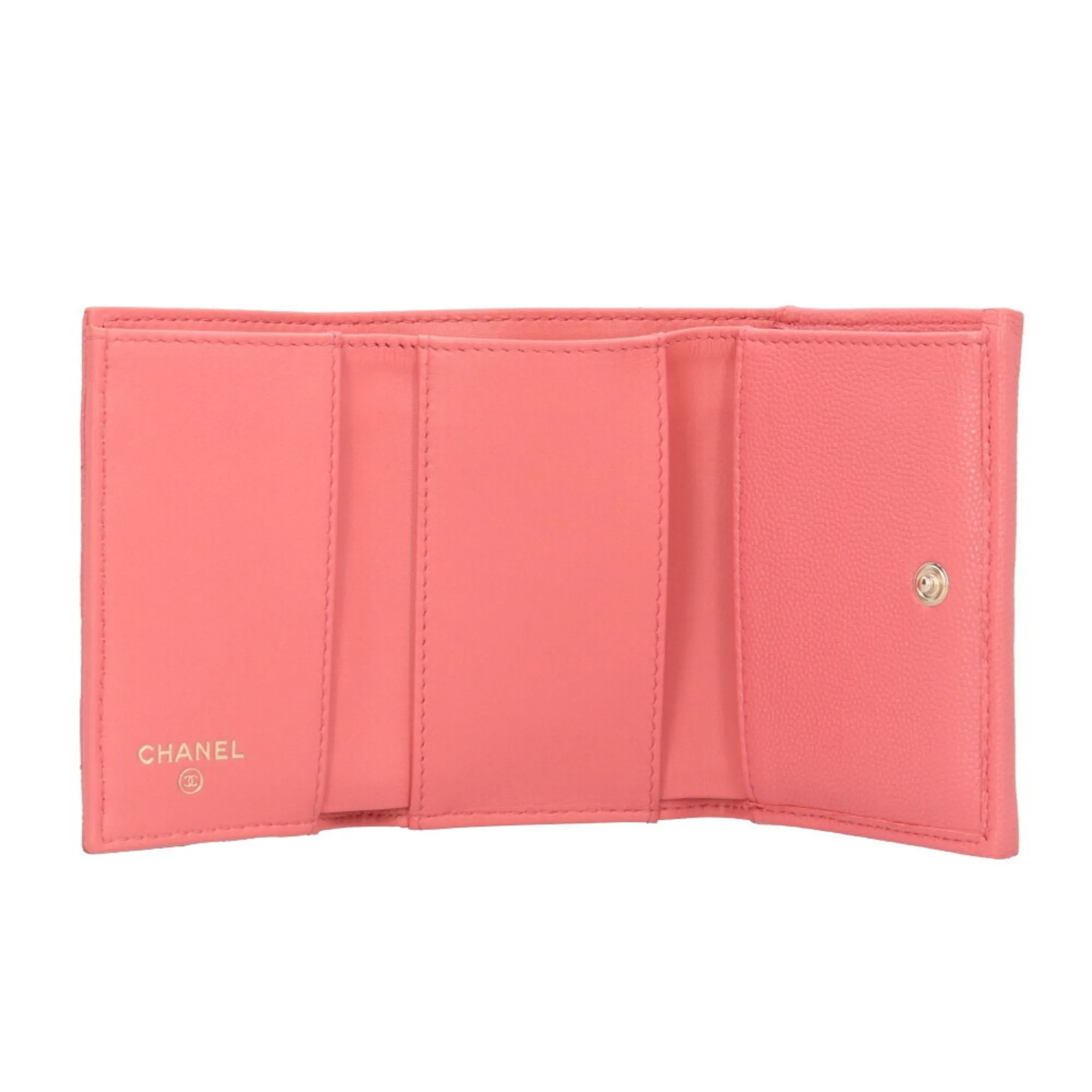 Chanel Grained Calfskin Wallet (Tri-Fold) (Pre-Owned)
