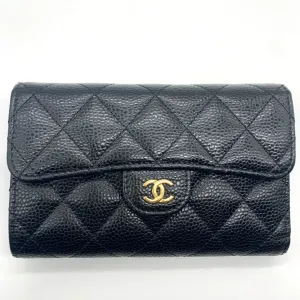 Chanel Grained Calfskin Wallet (Tri-Fold) (Pre-Owned)