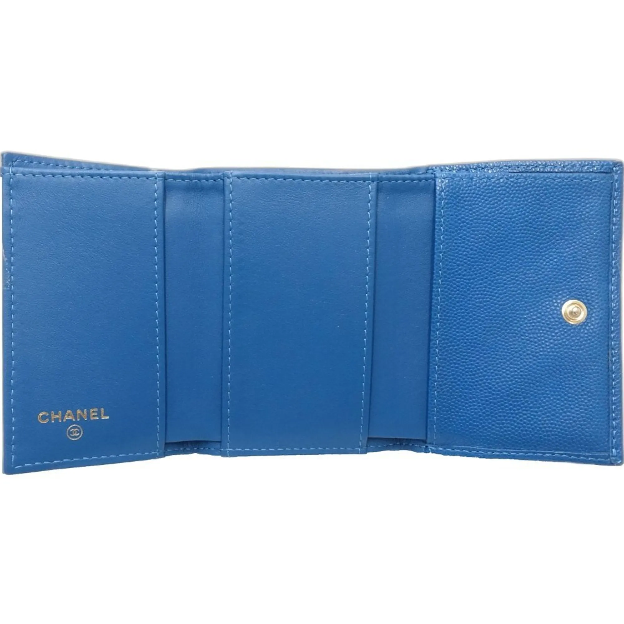 Chanel Grained Calfskin Wallet (Tri-Fold) (Pre-Owned)