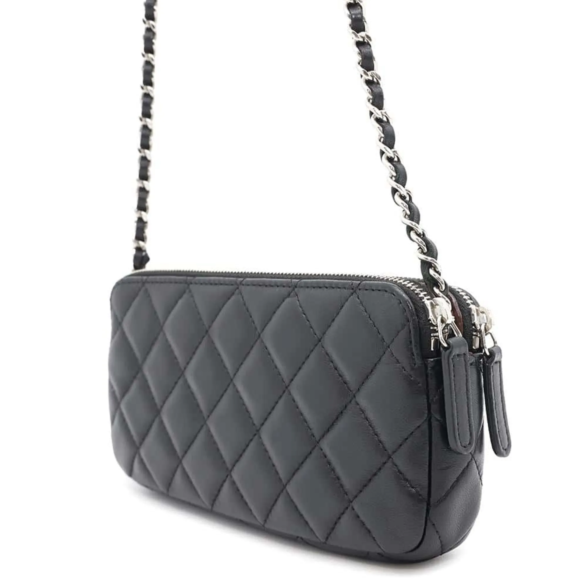 Chanel Leather Chain/Shoulder Wallet (Pre-Owned)
