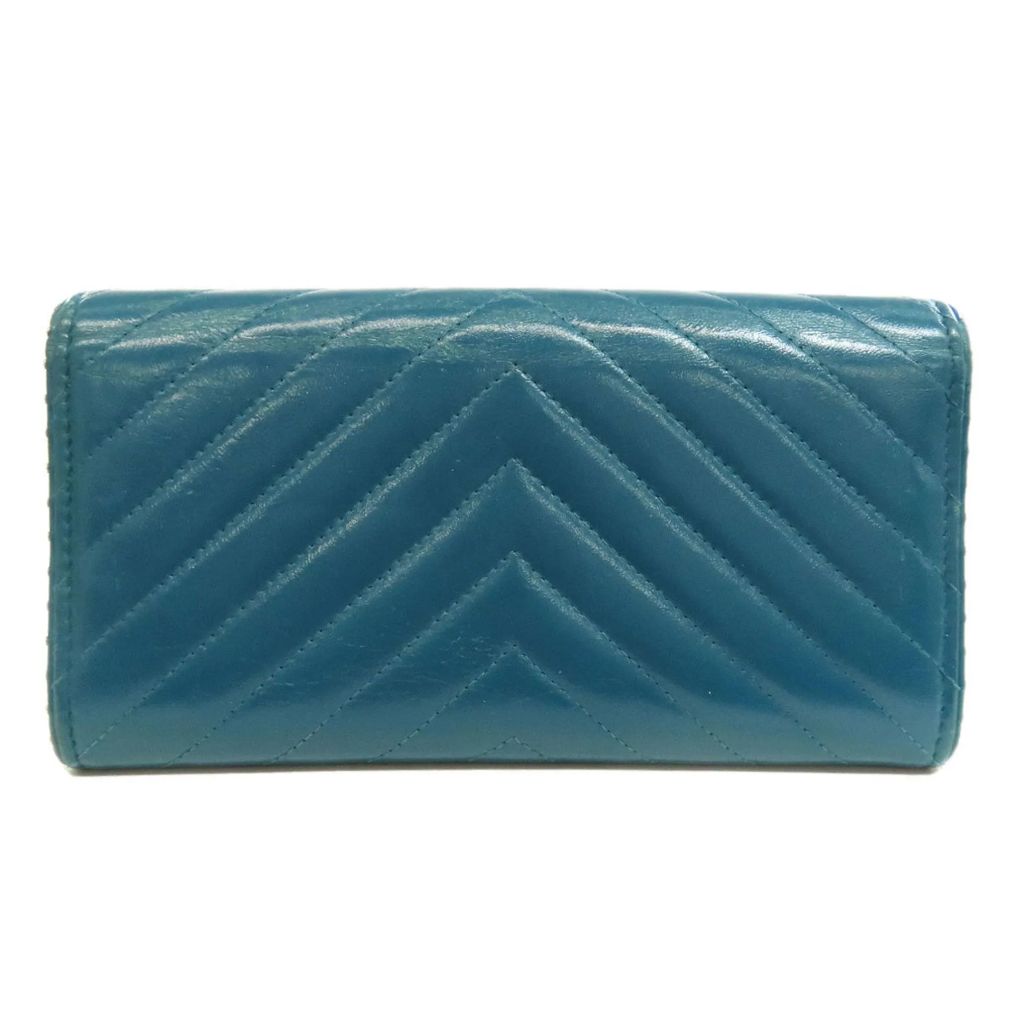 Chanel Leather Long Wallet (Bi-Fold) (Pre-Owned)