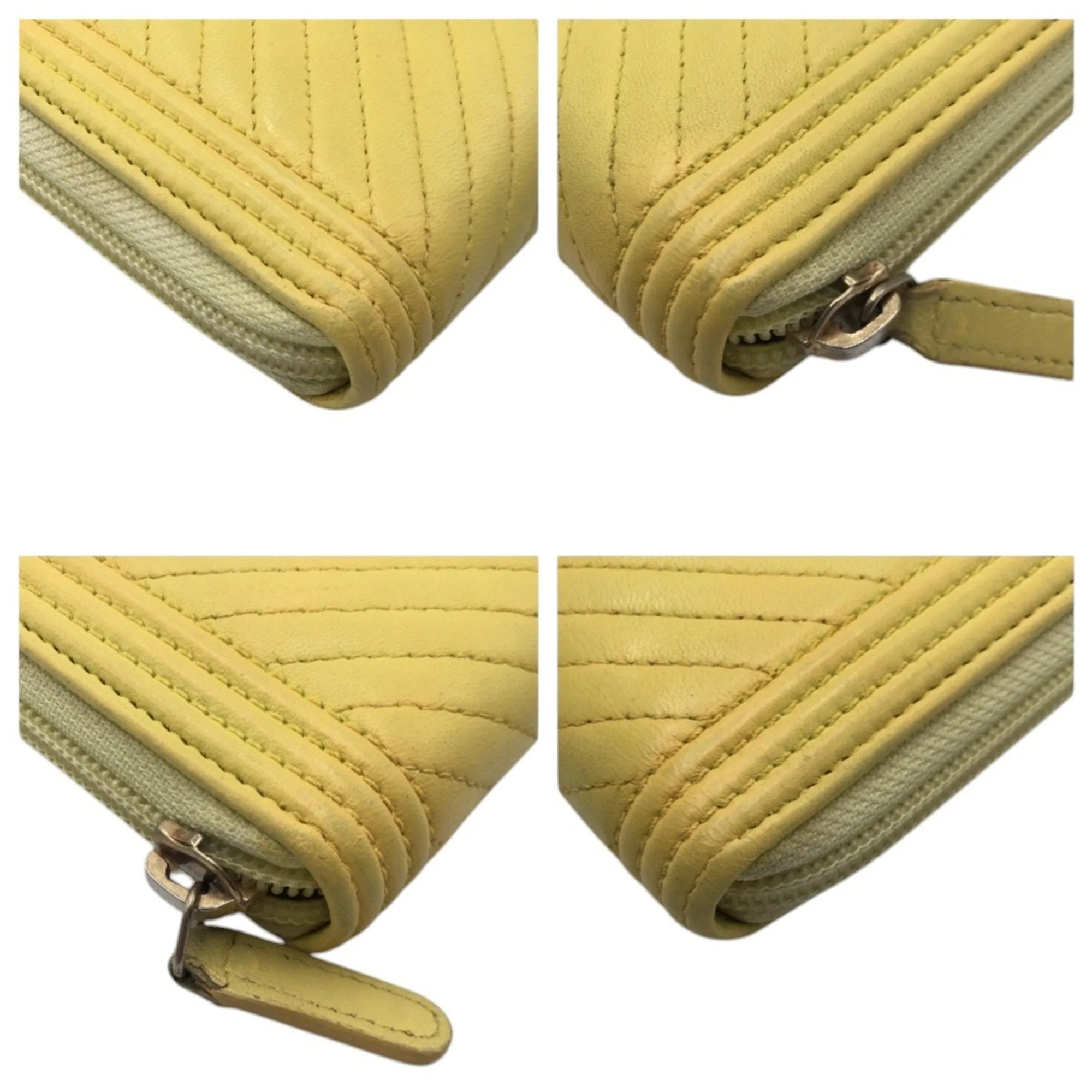 Chanel Leather Long Wallet (Bi-Fold) (Pre-Owned)