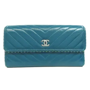 Chanel Leather Long Wallet (Bi-Fold) (Pre-Owned)