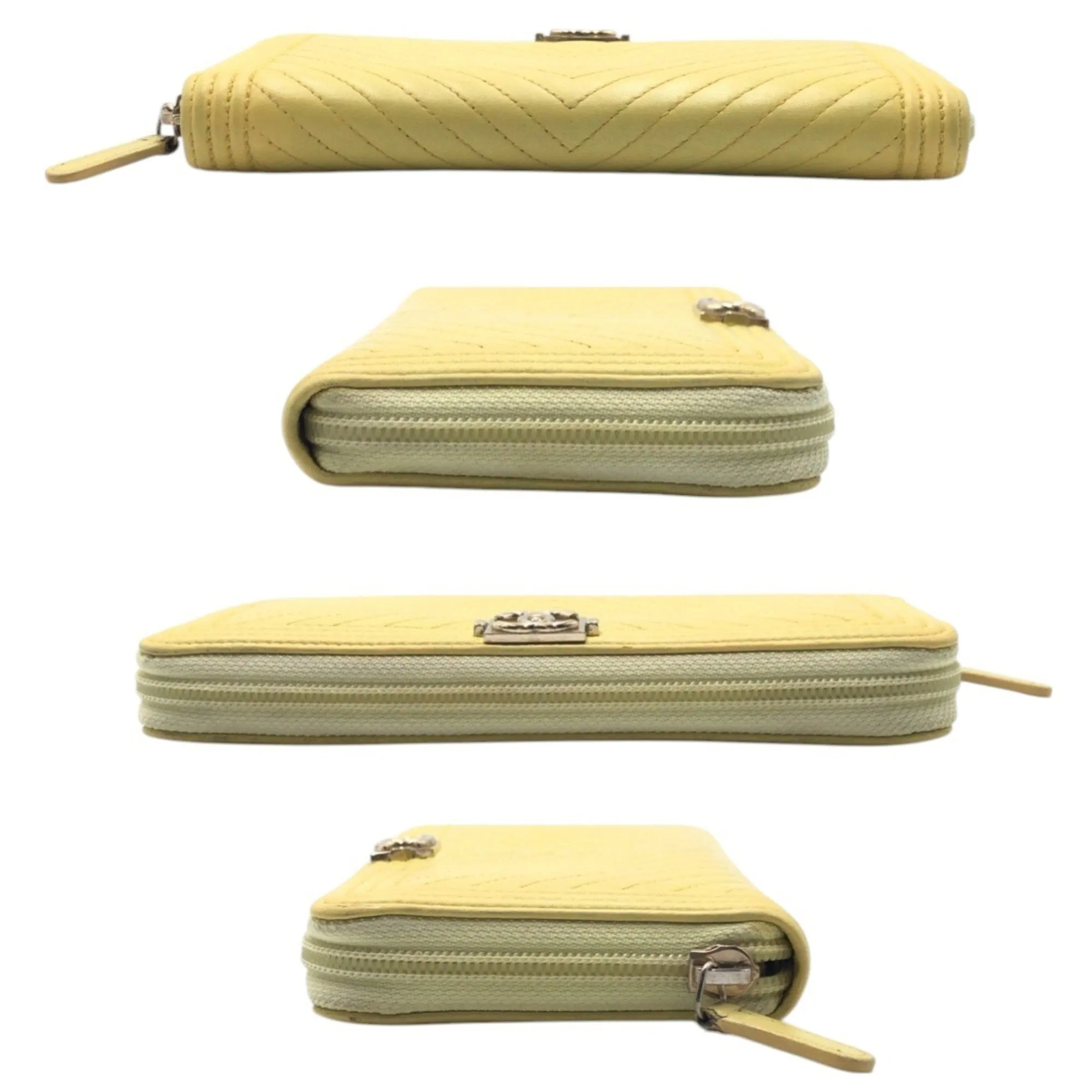 Chanel Leather Long Wallet (Bi-Fold) (Pre-Owned)