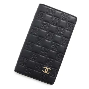 Chanel Leather Long Wallet (Bi-Fold) (Pre-Owned)