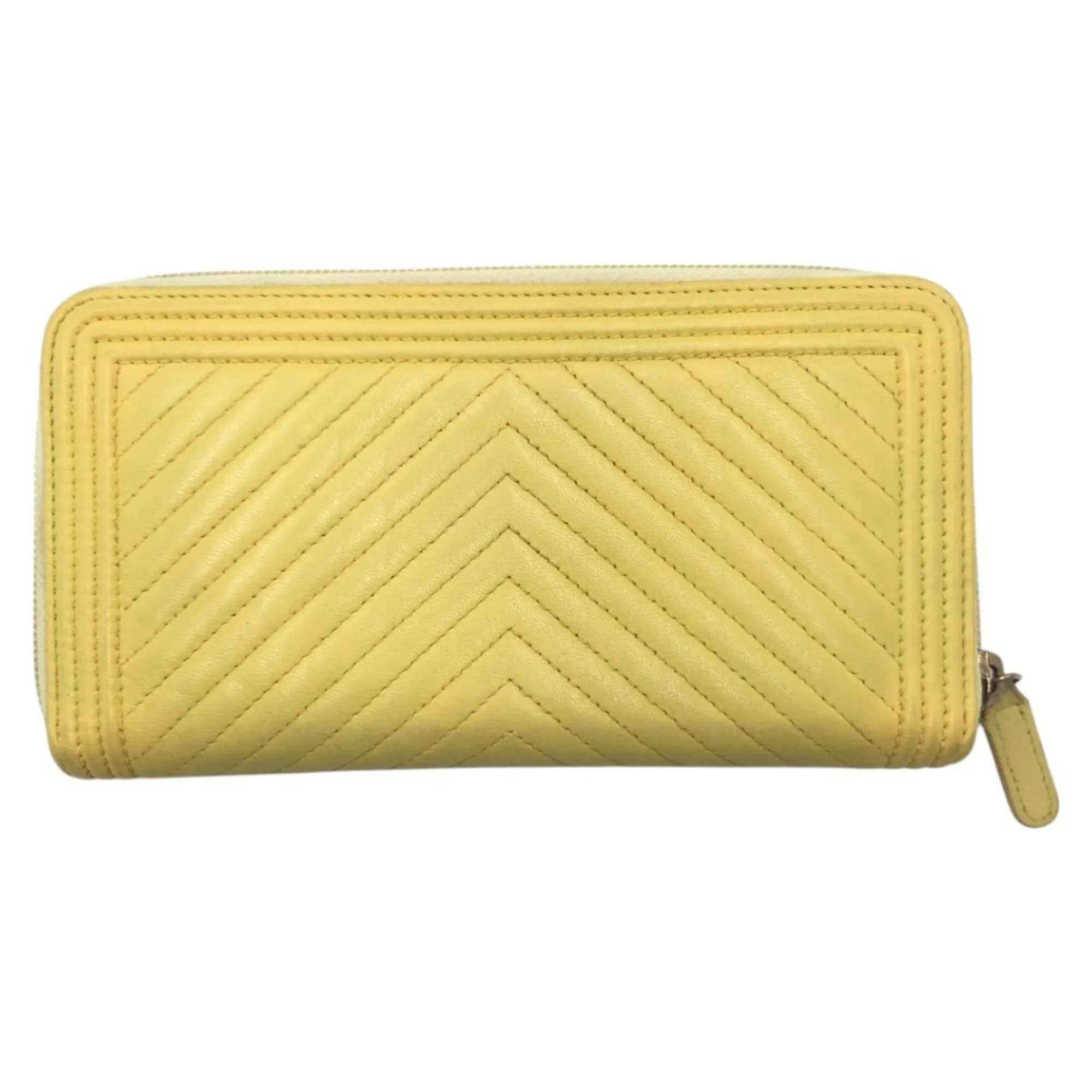 Chanel Leather Long Wallet (Bi-Fold) (Pre-Owned)