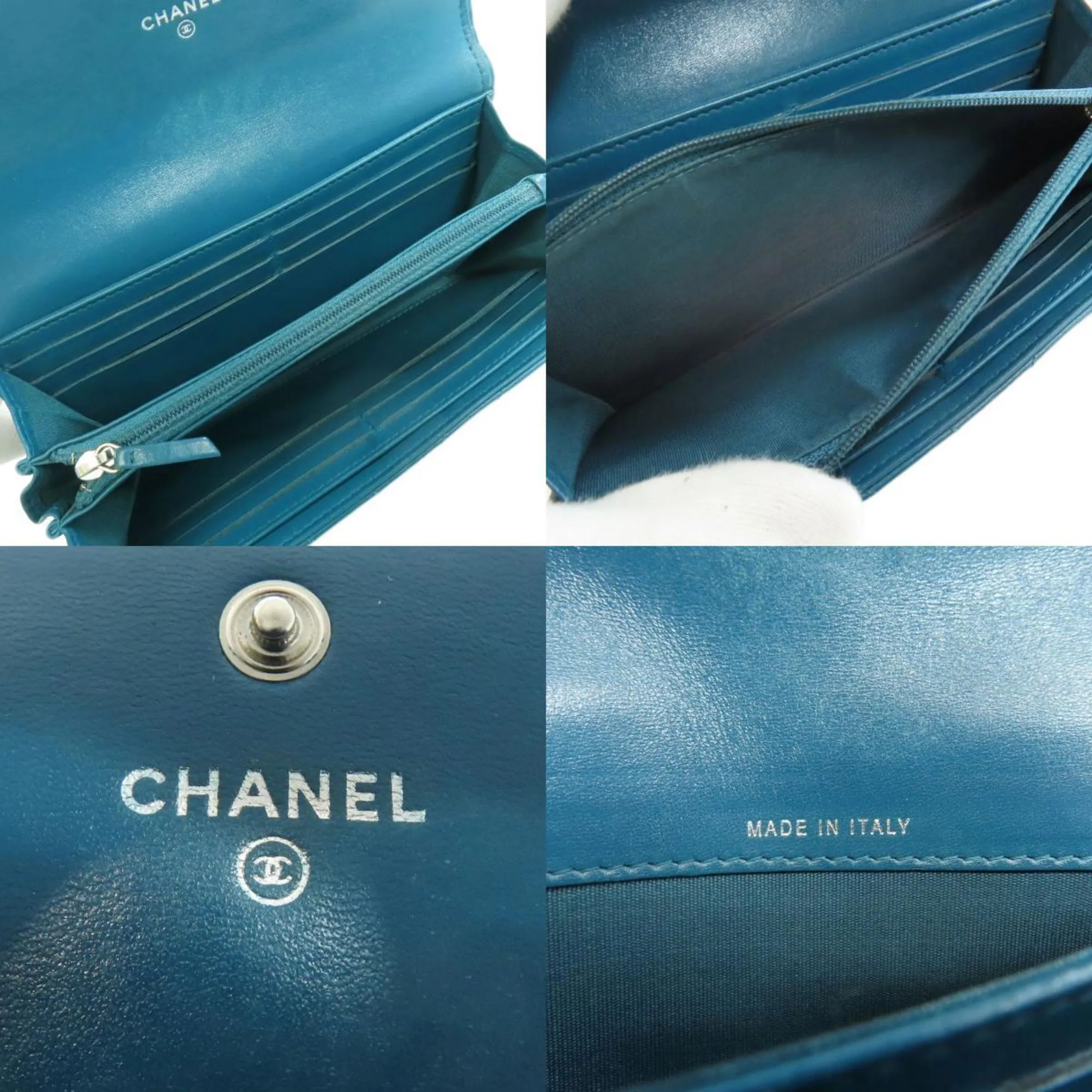Chanel Leather Long Wallet (Bi-Fold) (Pre-Owned)