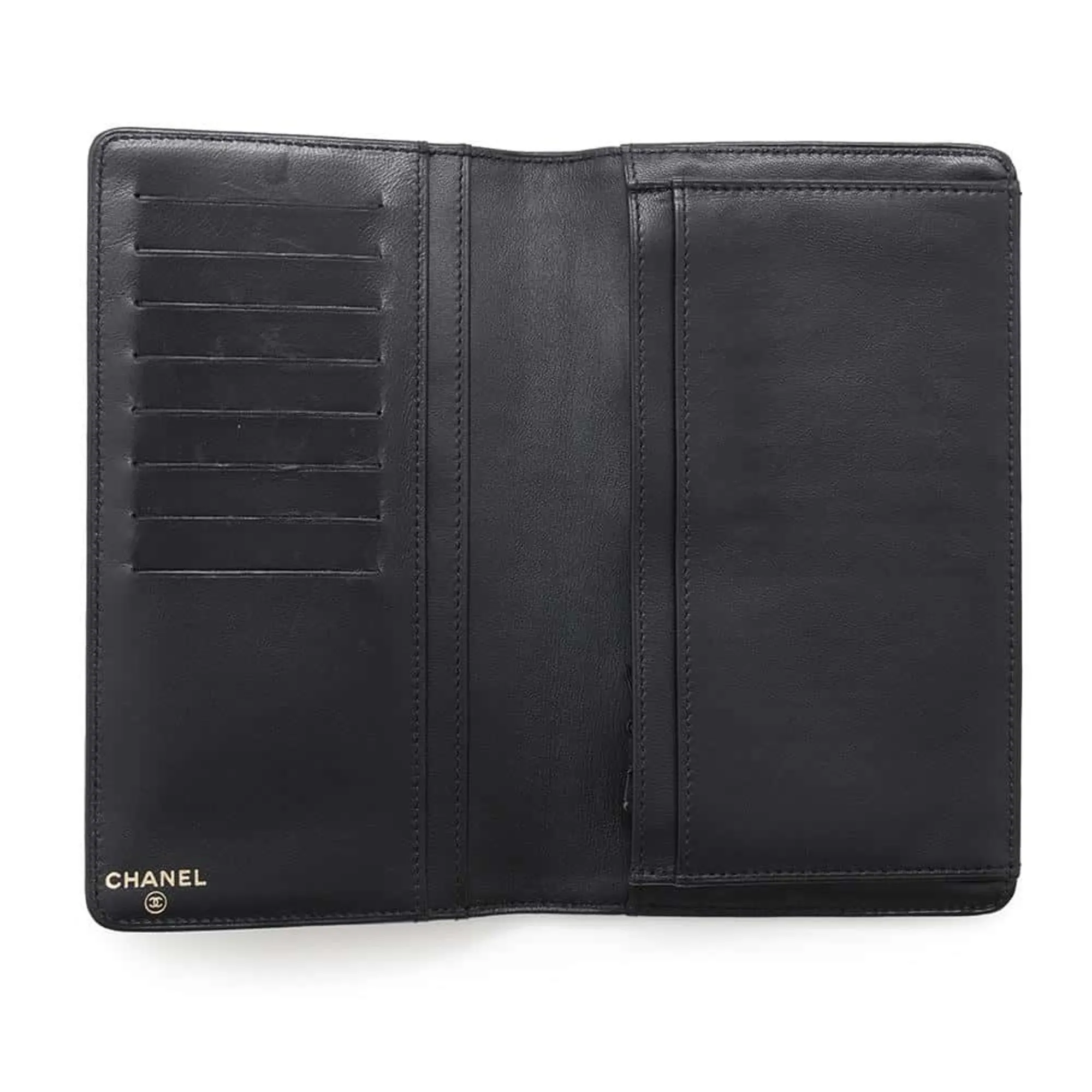 Chanel Leather Long Wallet (Bi-Fold) (Pre-Owned)