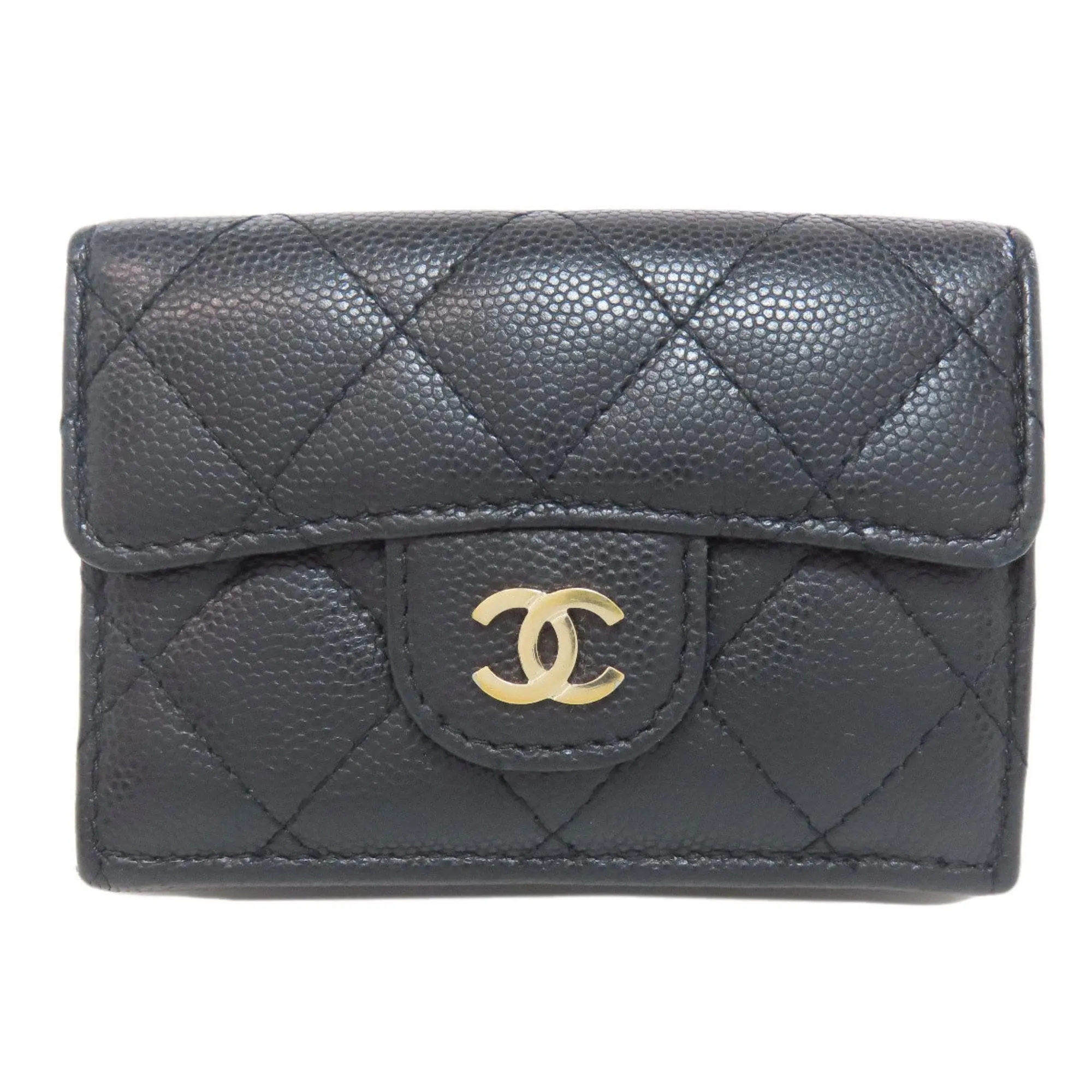 Chanel Leather Wallet (Tri-Fold) (Pre-Owned)