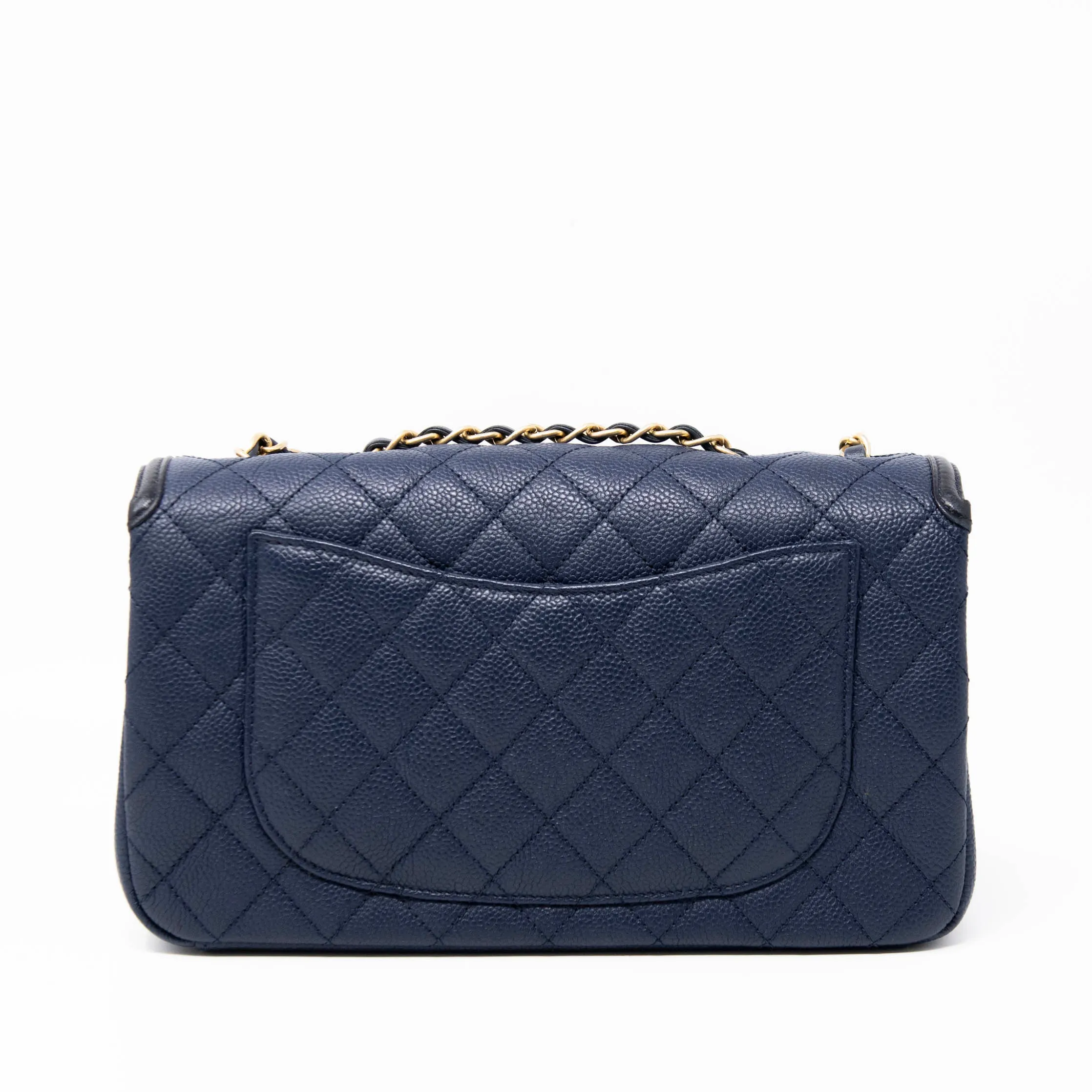 Chanel Navy Blue Medium Filigree Flap