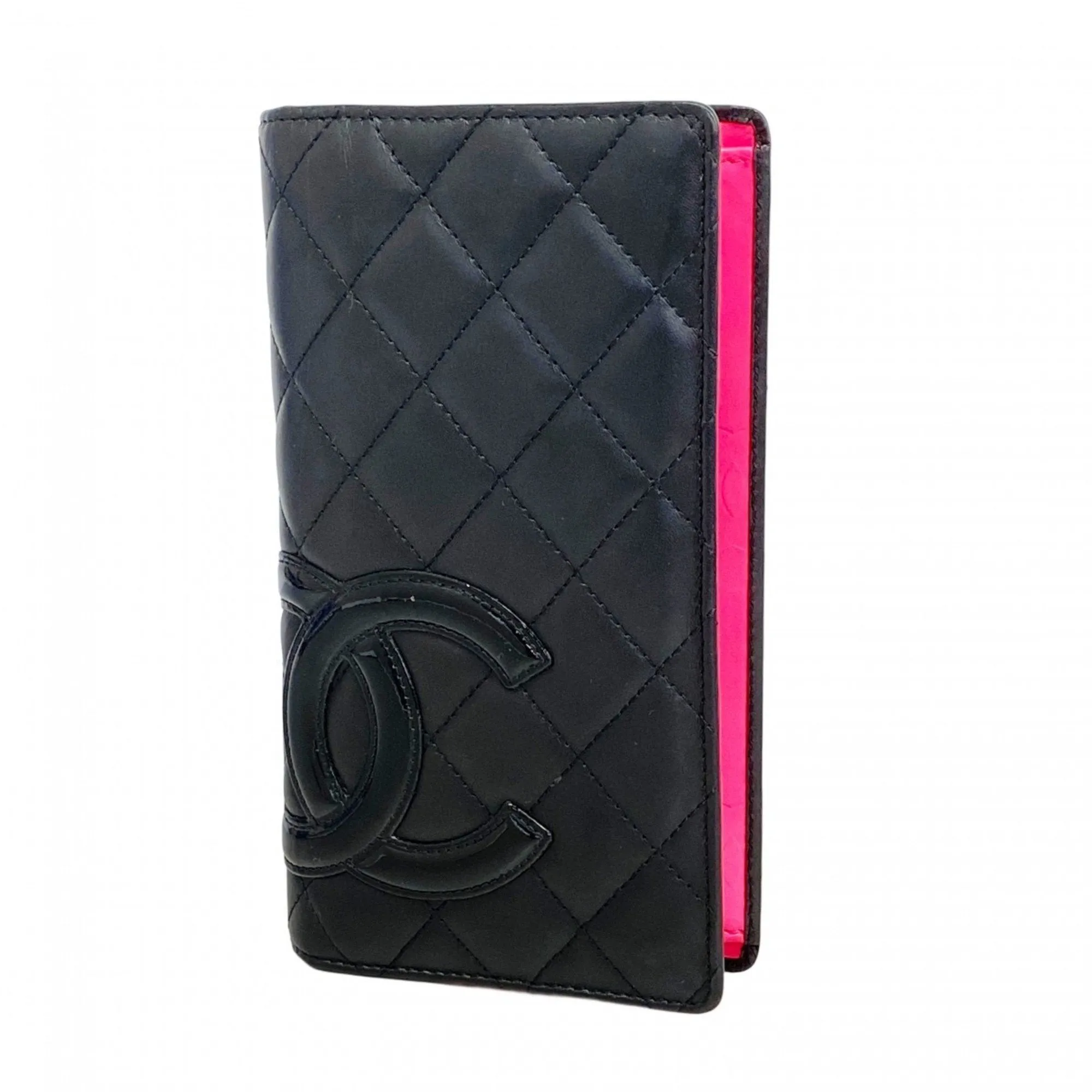 Chanel Patent Leather Leather Long Wallet (Bi-Fold) (Pre-Owned)