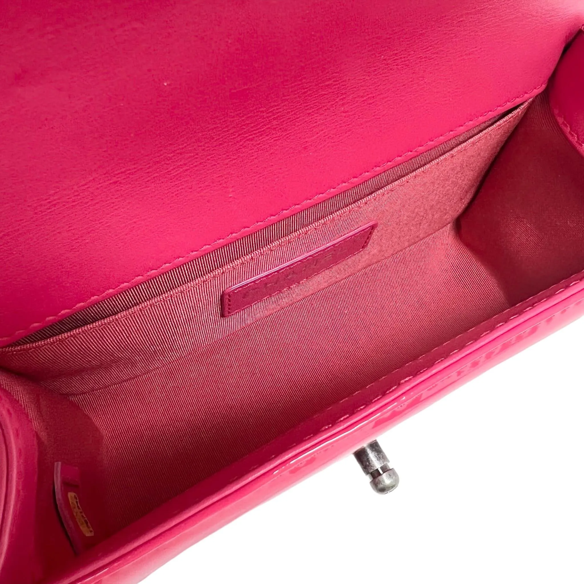 Chanel Pink Patent Small Boy Bag