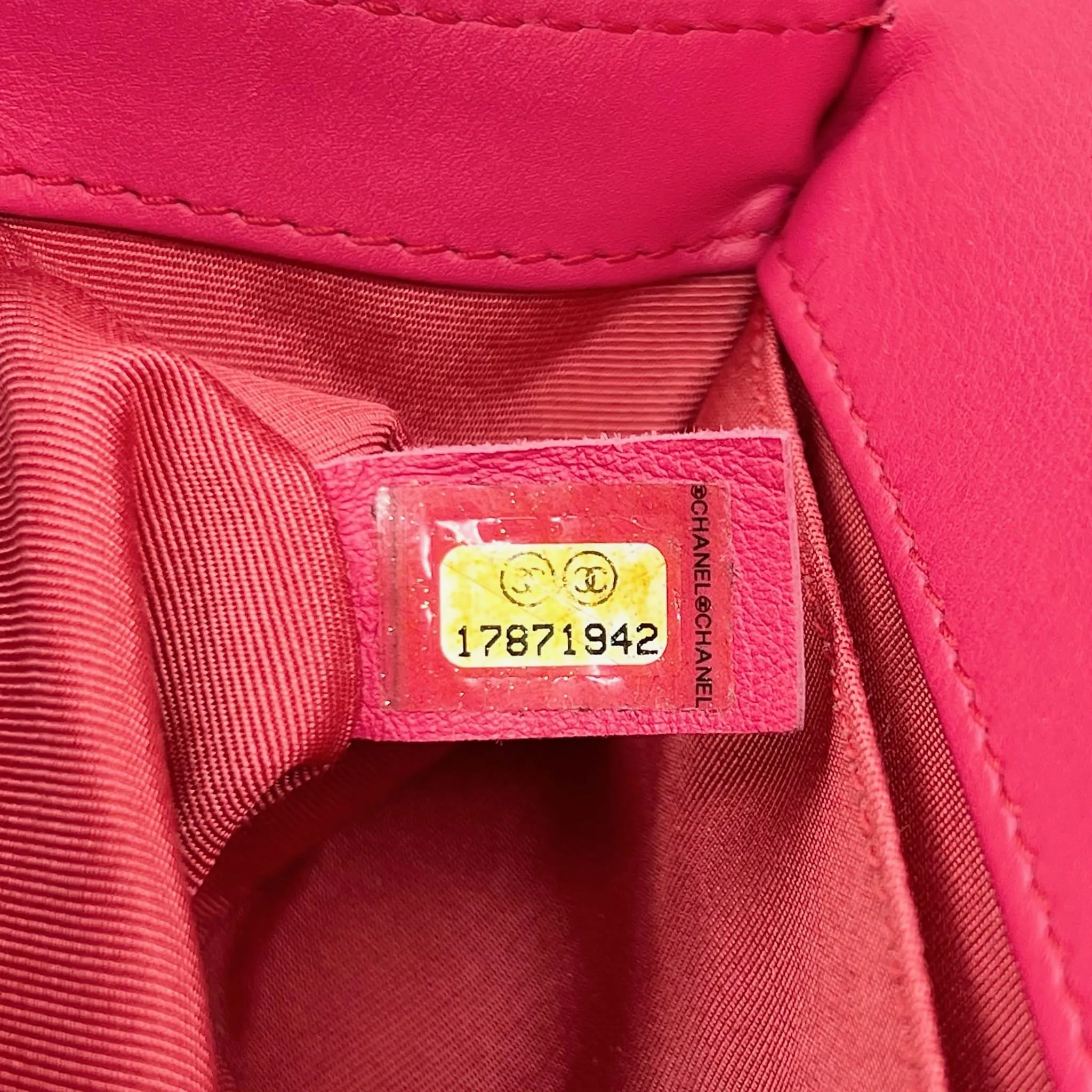 Chanel Pink Patent Small Boy Bag