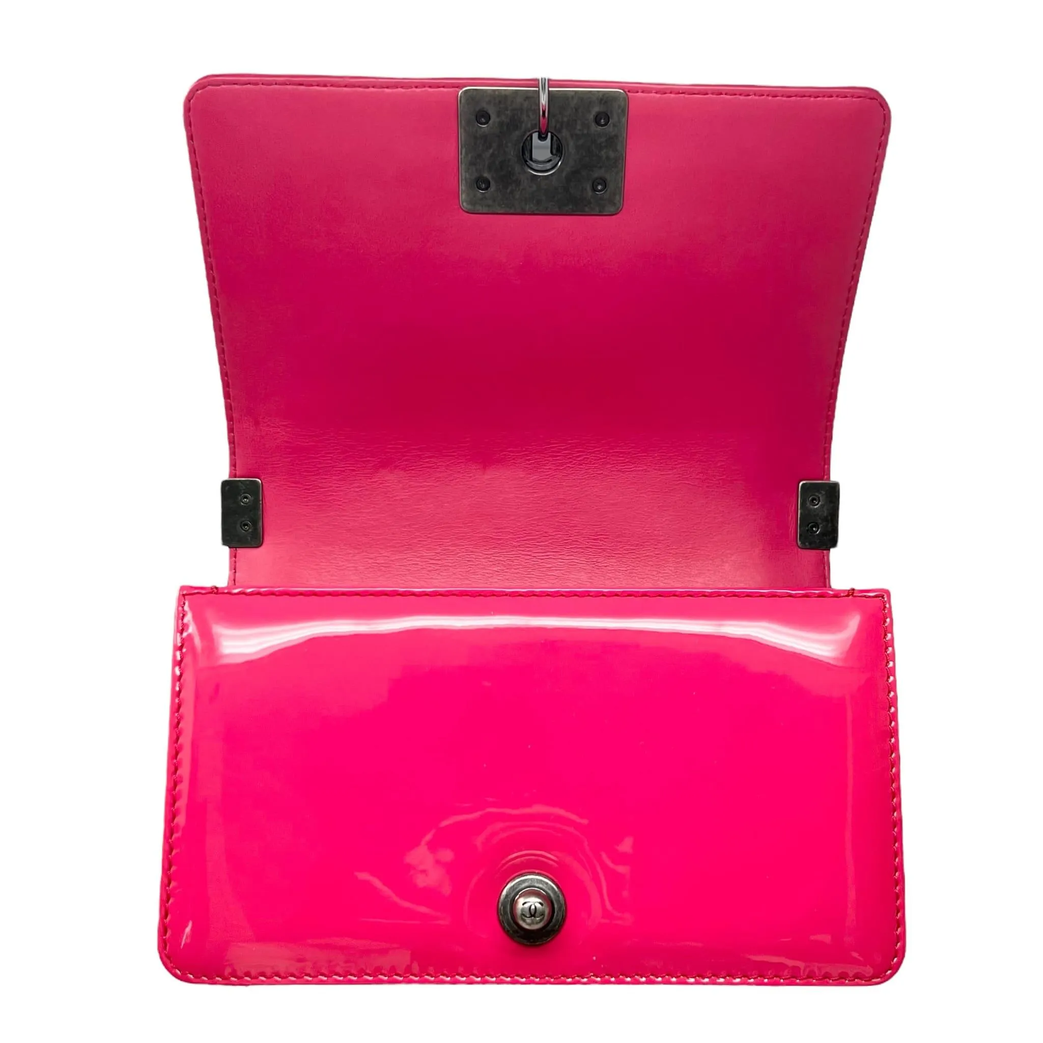 Chanel Pink Patent Small Boy Bag