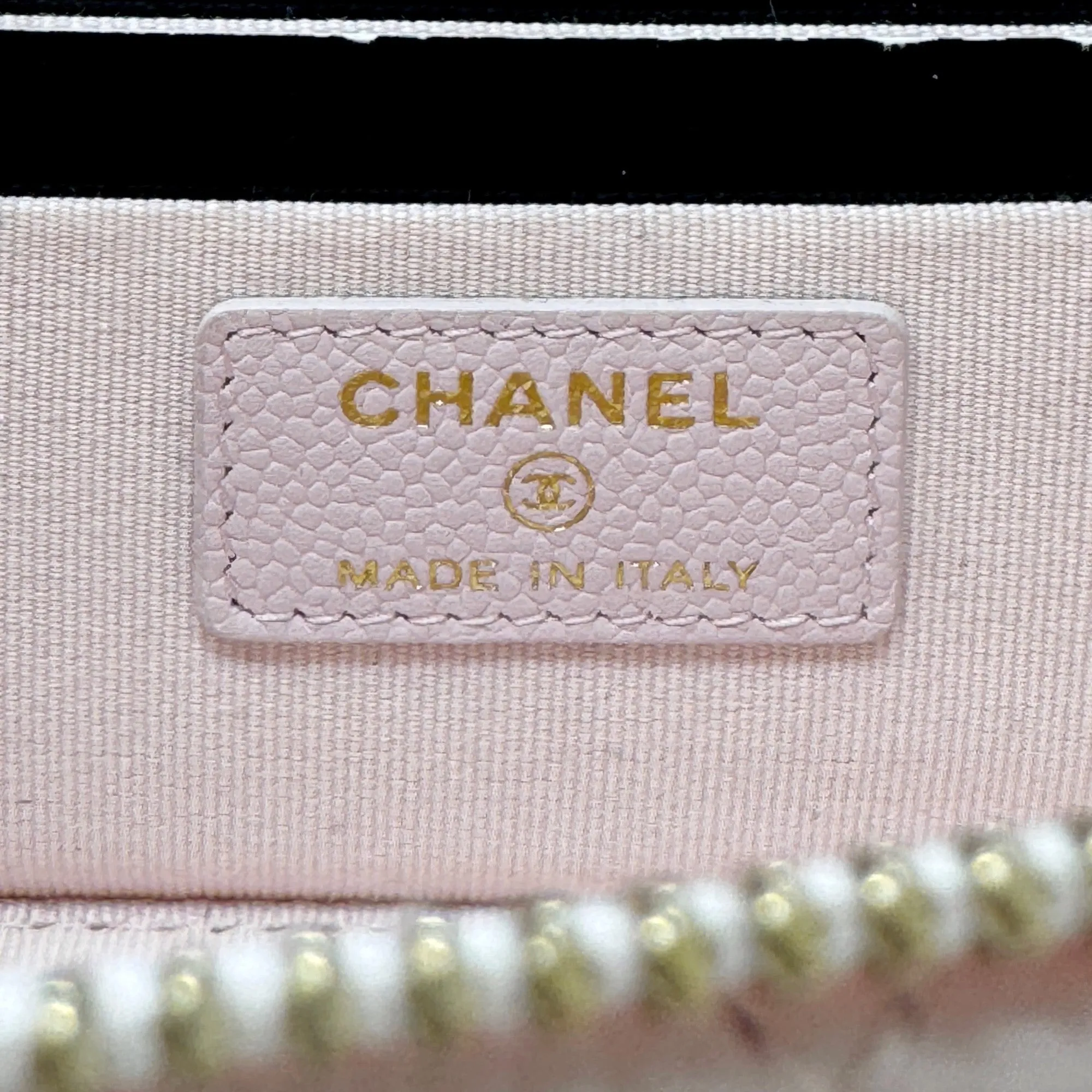 Chanel Pink Small Vanity With Chain