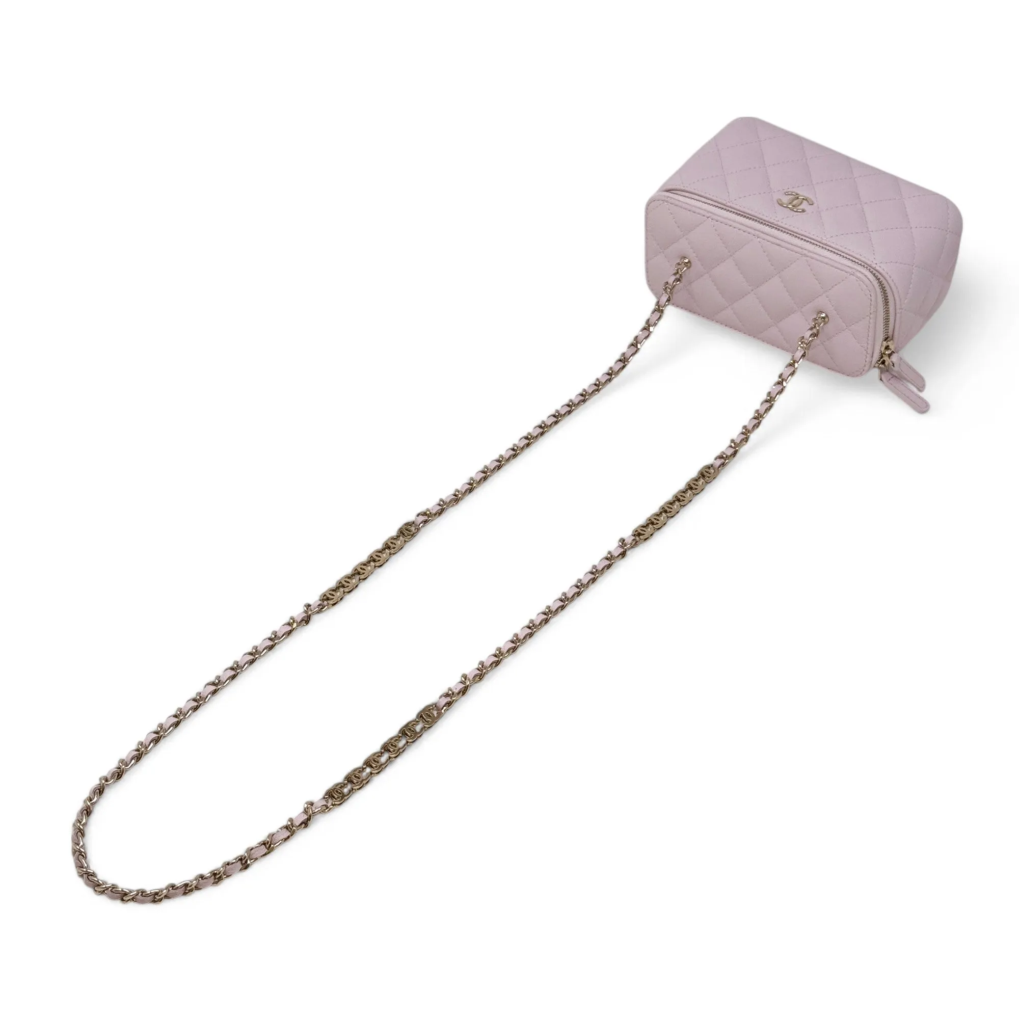Chanel Pink Small Vanity With Chain