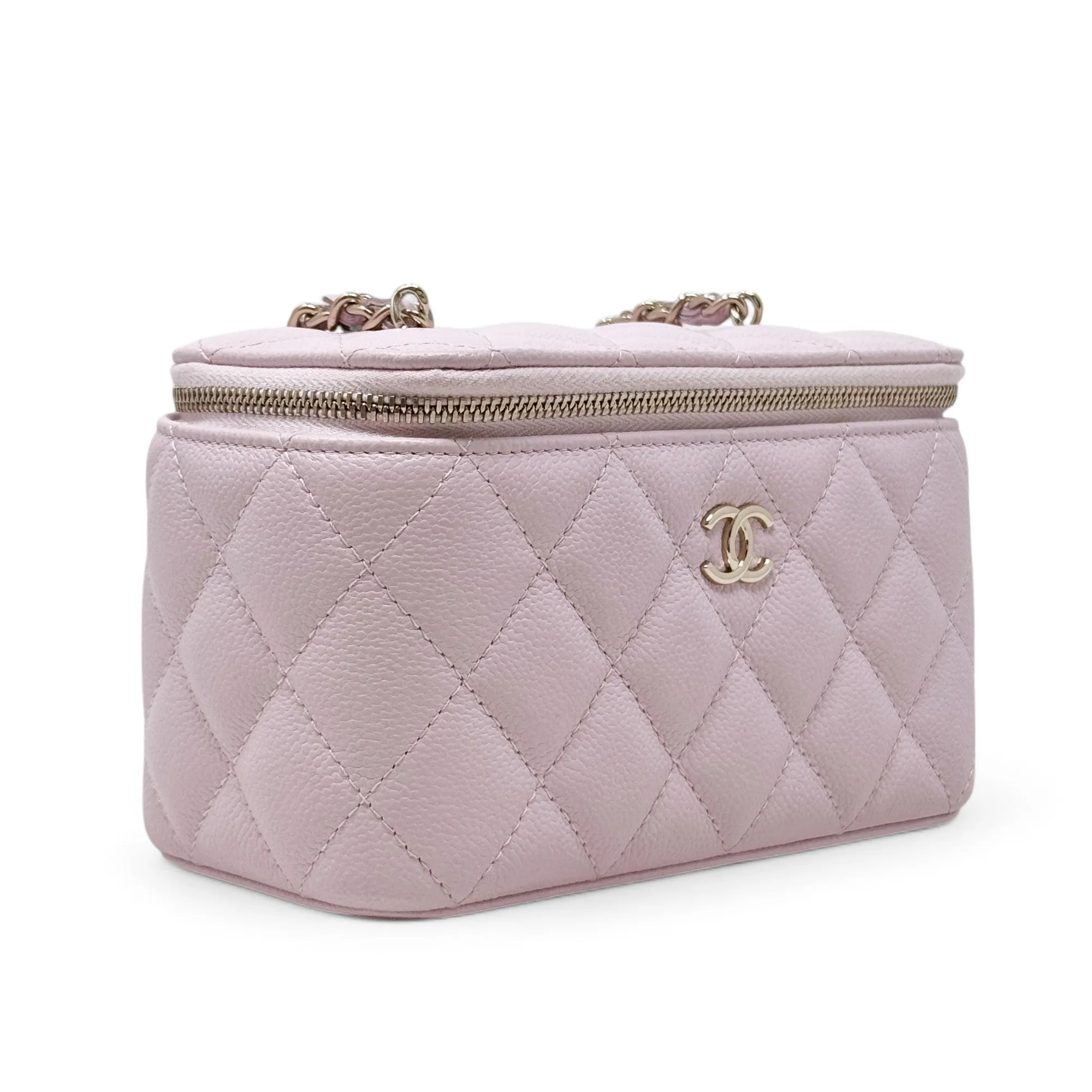 Chanel Pink Small Vanity With Chain