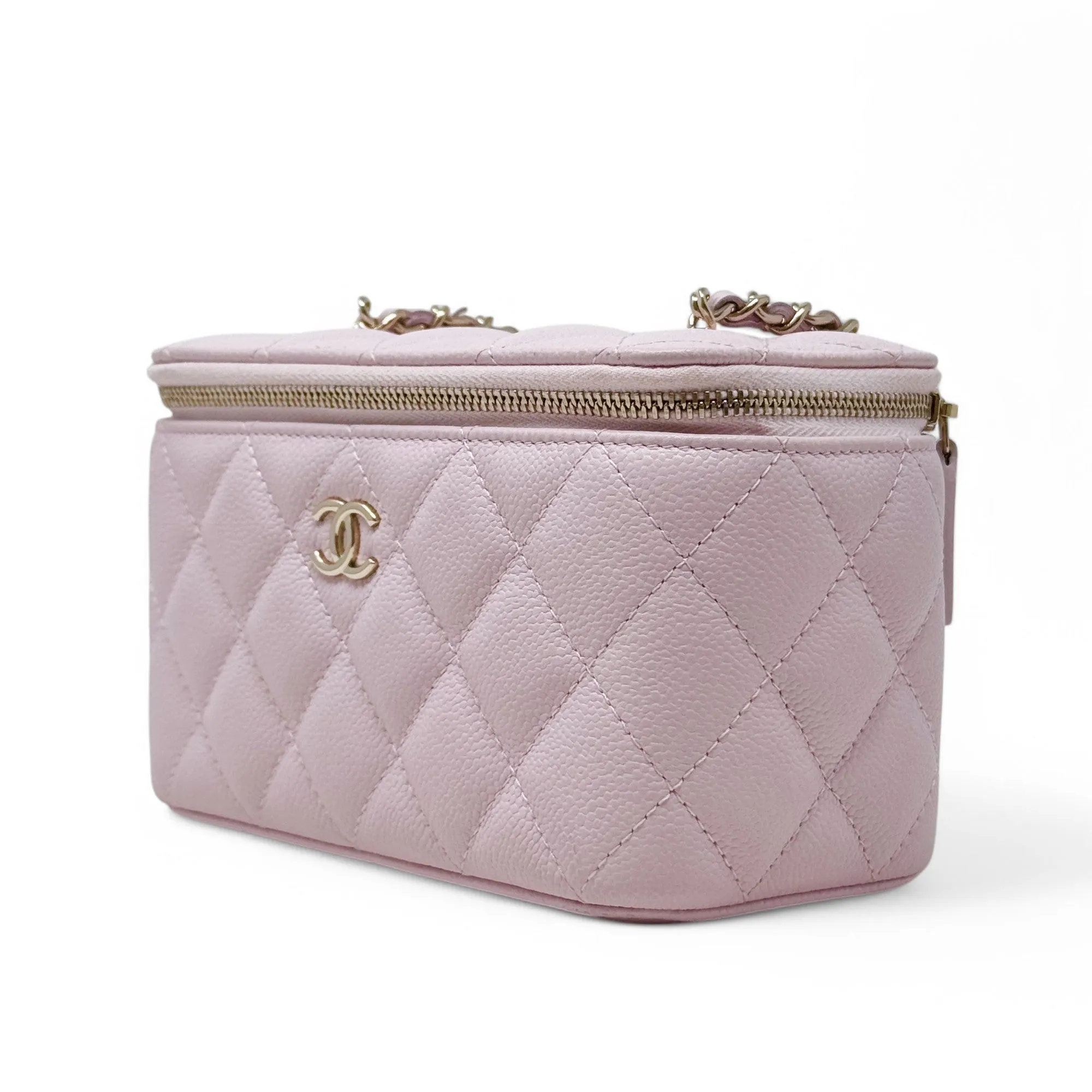 Chanel Pink Small Vanity With Chain