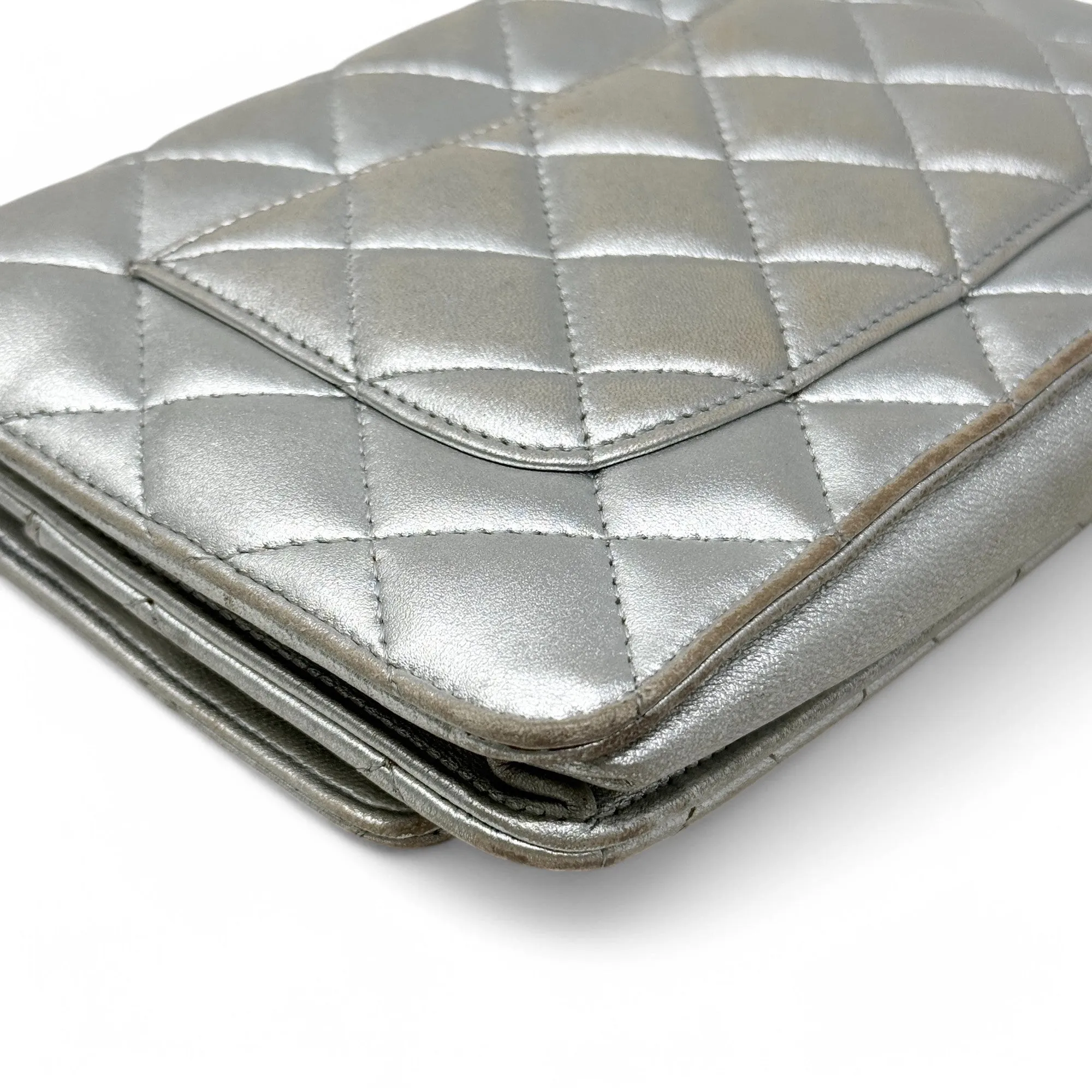 Chanel Silver Wallet On Chain