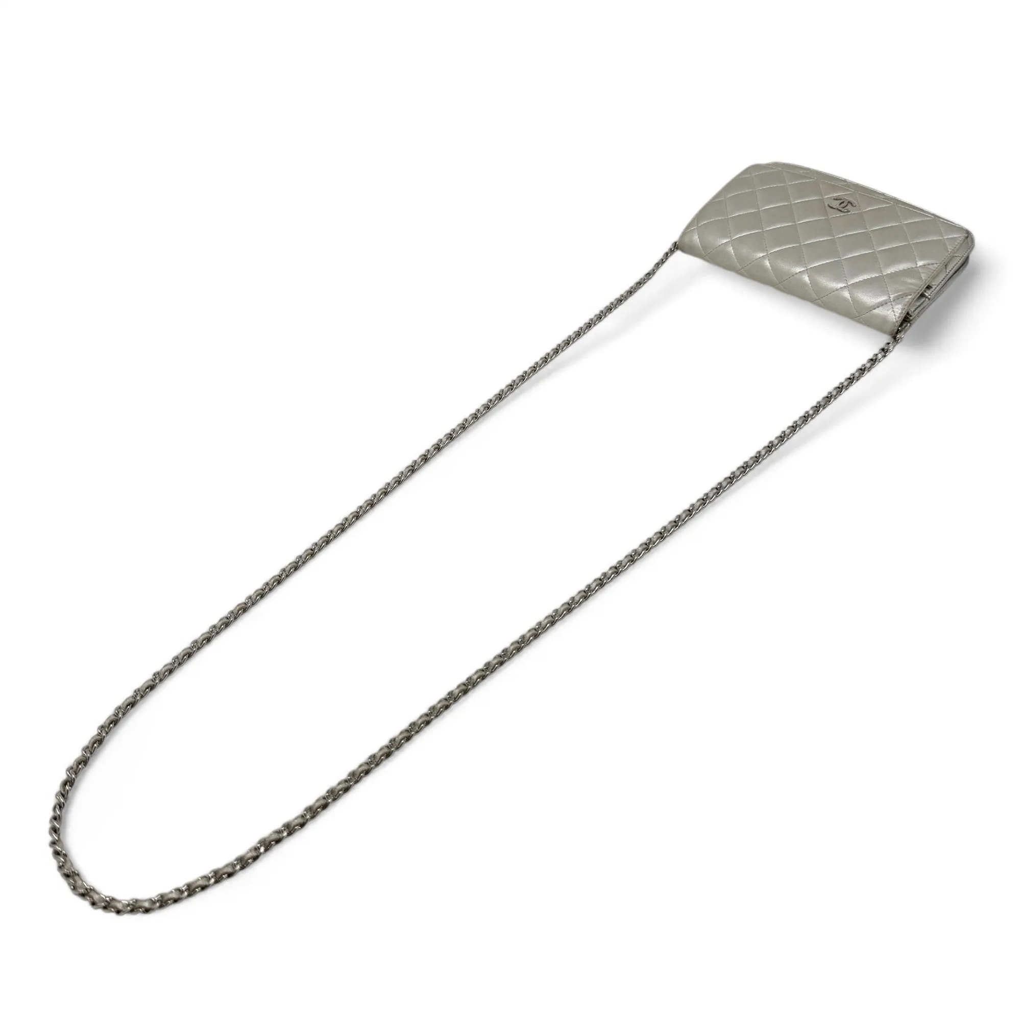 Chanel Silver Wallet On Chain