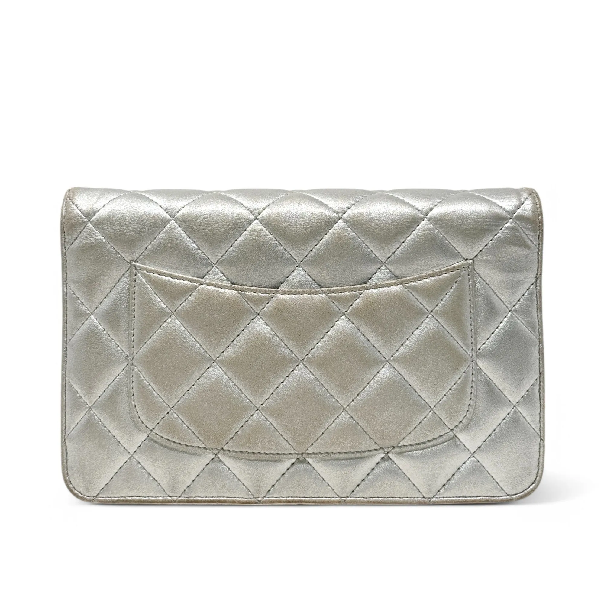 Chanel Silver Wallet On Chain