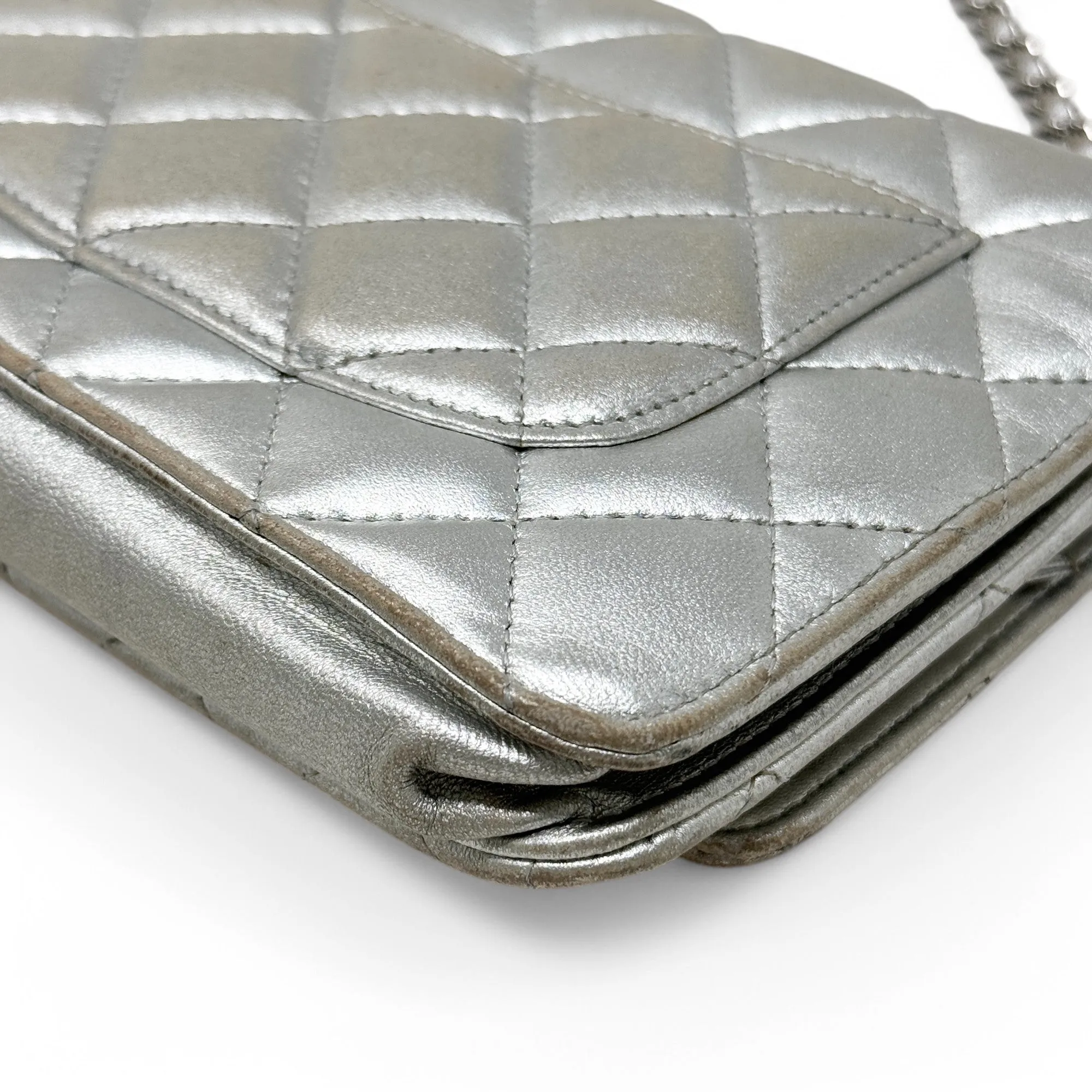 Chanel Silver Wallet On Chain