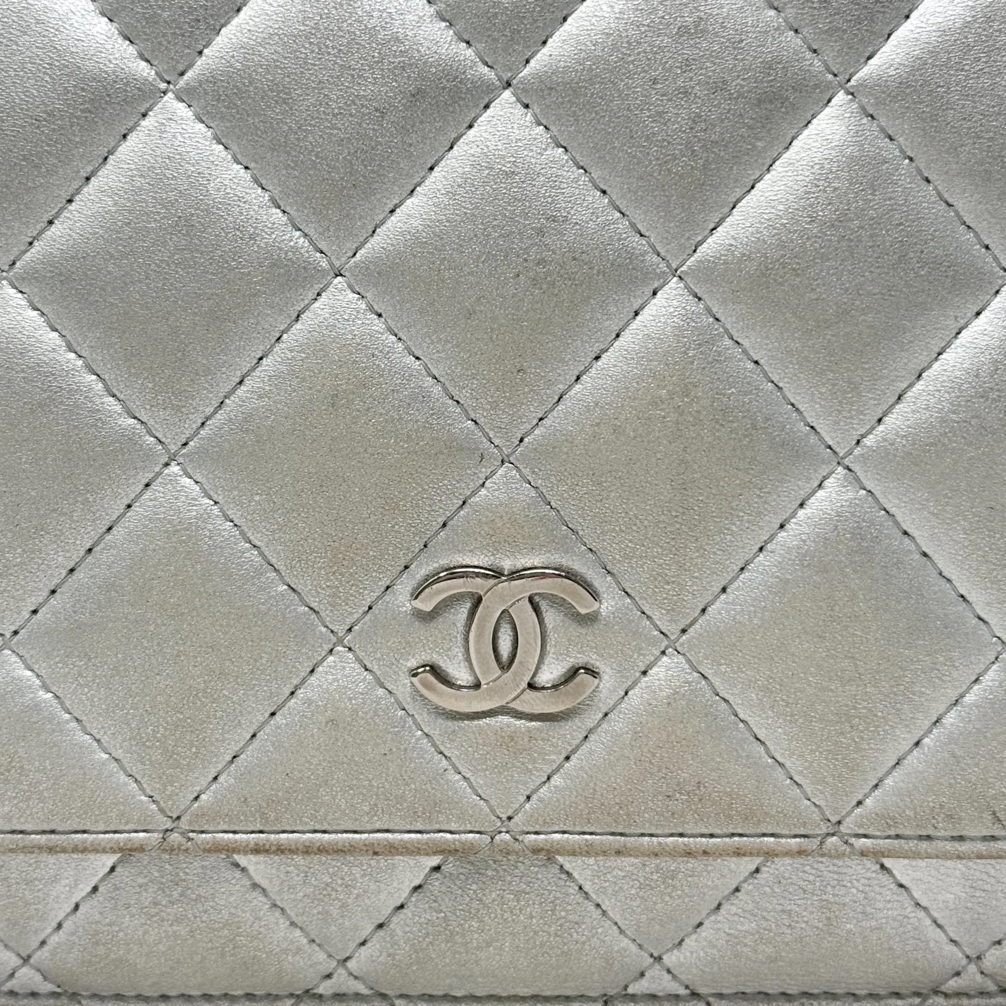 Chanel Silver Wallet On Chain