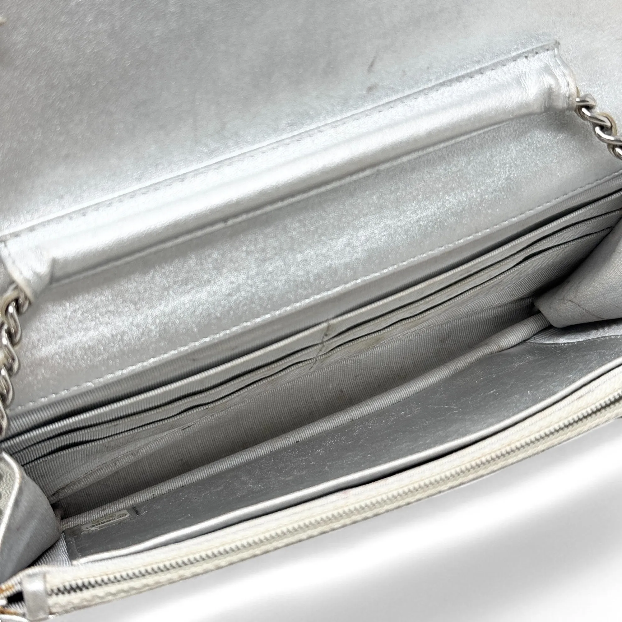 Chanel Silver Wallet On Chain