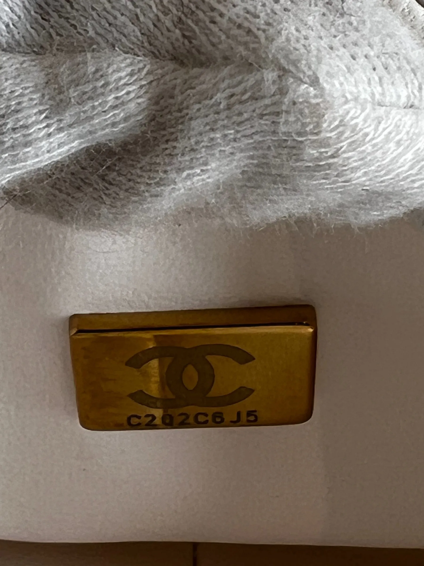 Chanel White Caviar Leather Small Double Flap