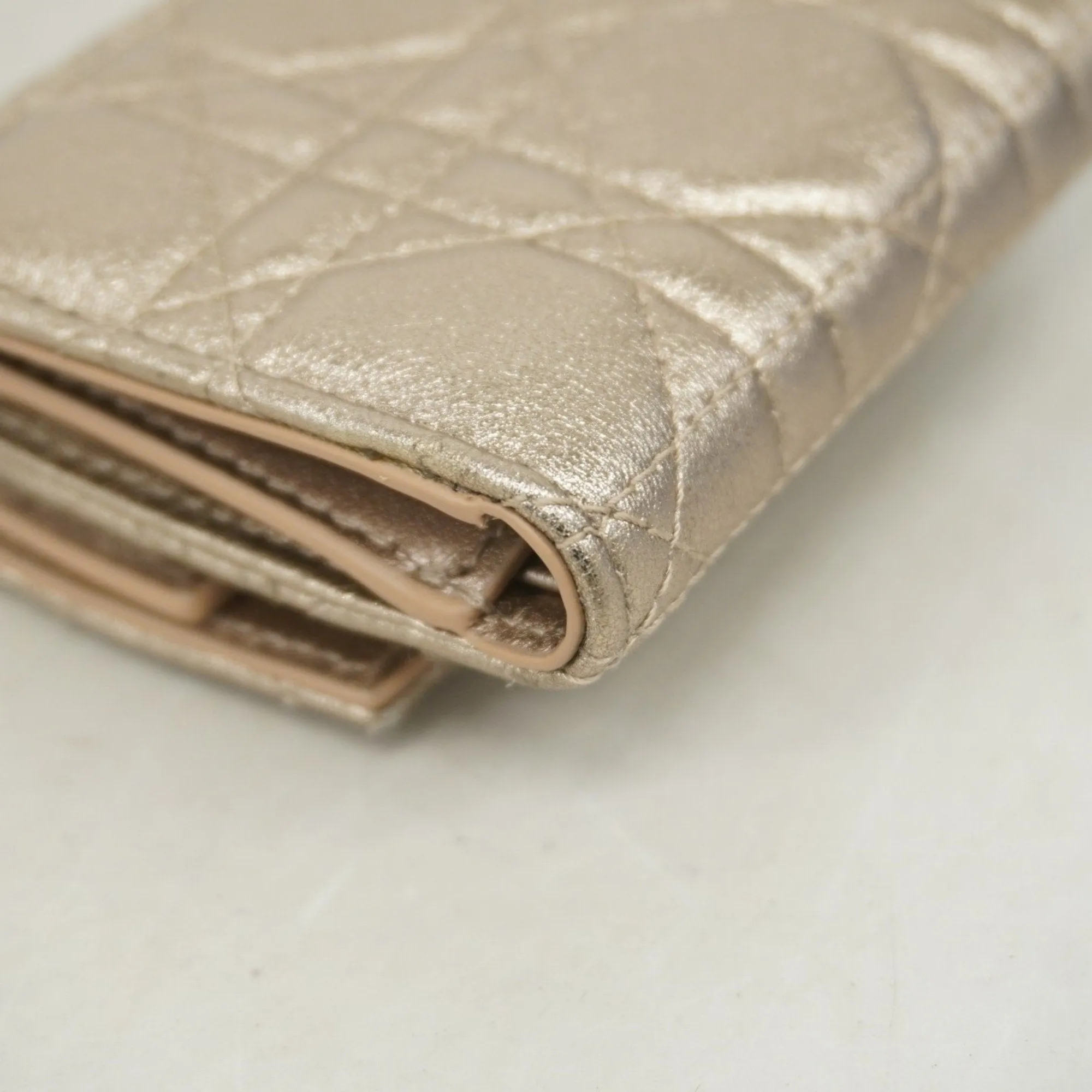 Christian Dior Leather Wallet (Tri-Fold) (Pre-Owned)
