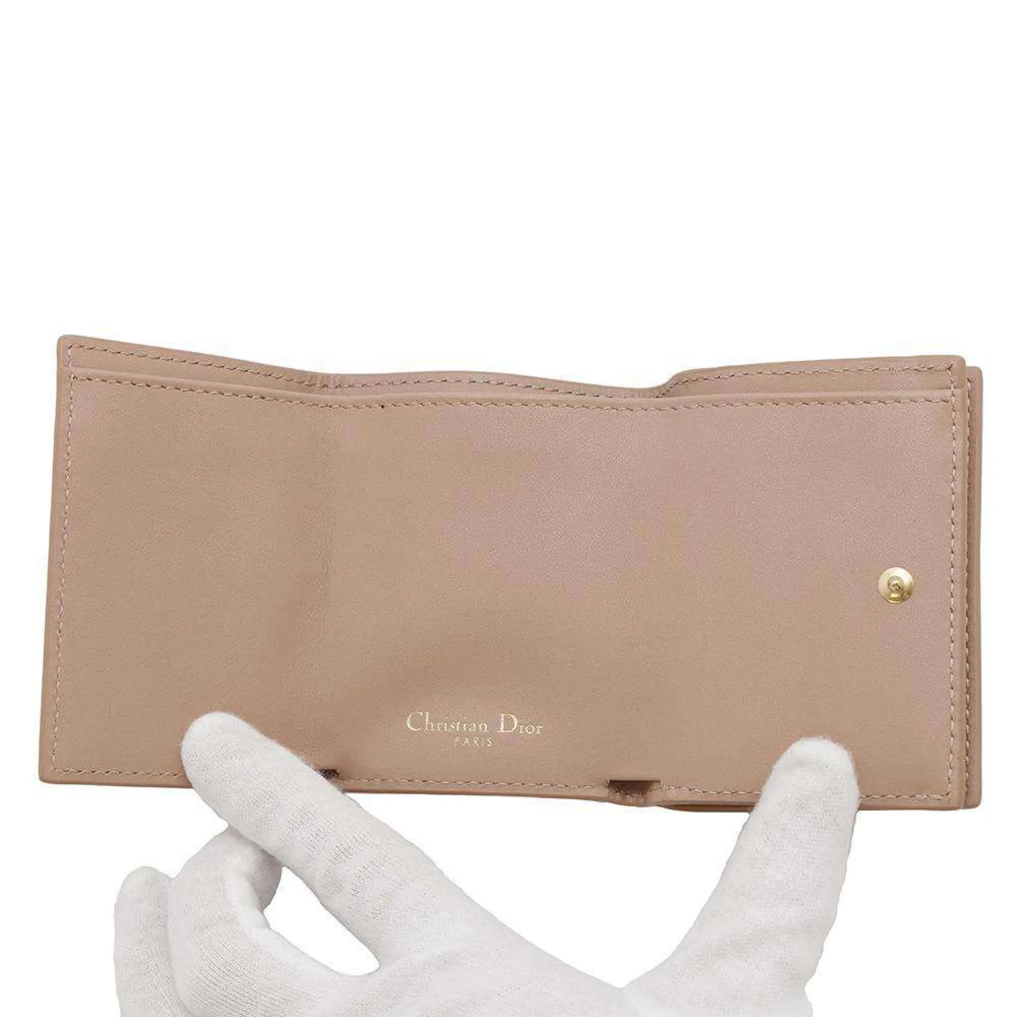 Christian Dior Leather Wallet (Tri-Fold) (Pre-Owned)