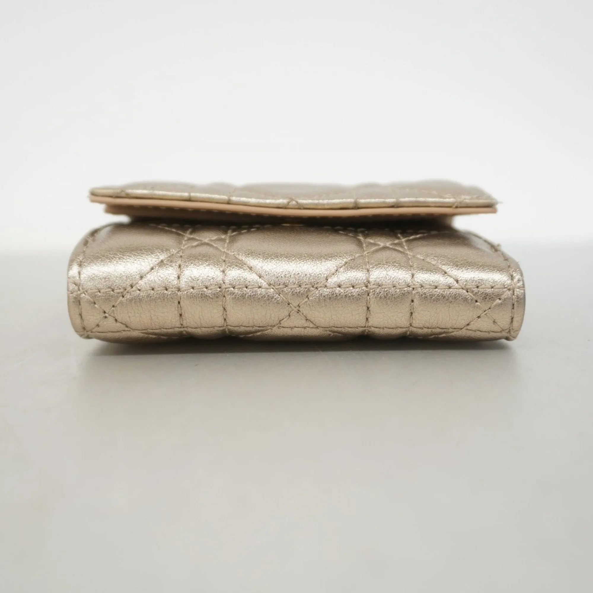 Christian Dior Leather Wallet (Tri-Fold) (Pre-Owned)