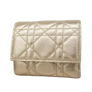 Christian Dior Leather Wallet (Tri-Fold) (Pre-Owned)