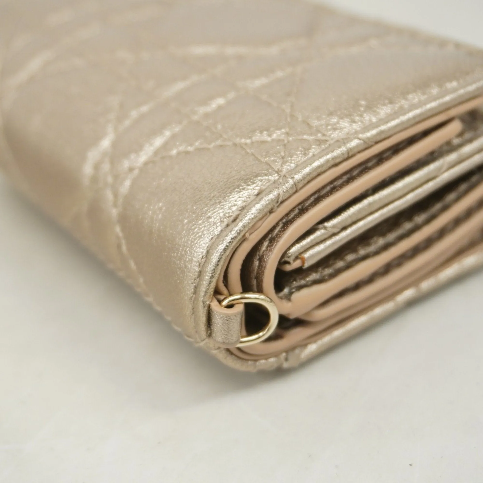 Christian Dior Leather Wallet (Tri-Fold) (Pre-Owned)