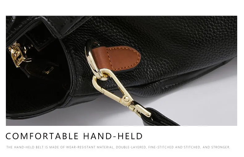 Classic Charm: Genuine Leather Tote for Women's Luxury Fashion