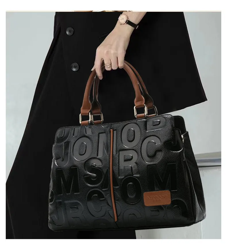Classic Charm: Genuine Leather Tote for Women's Luxury Fashion