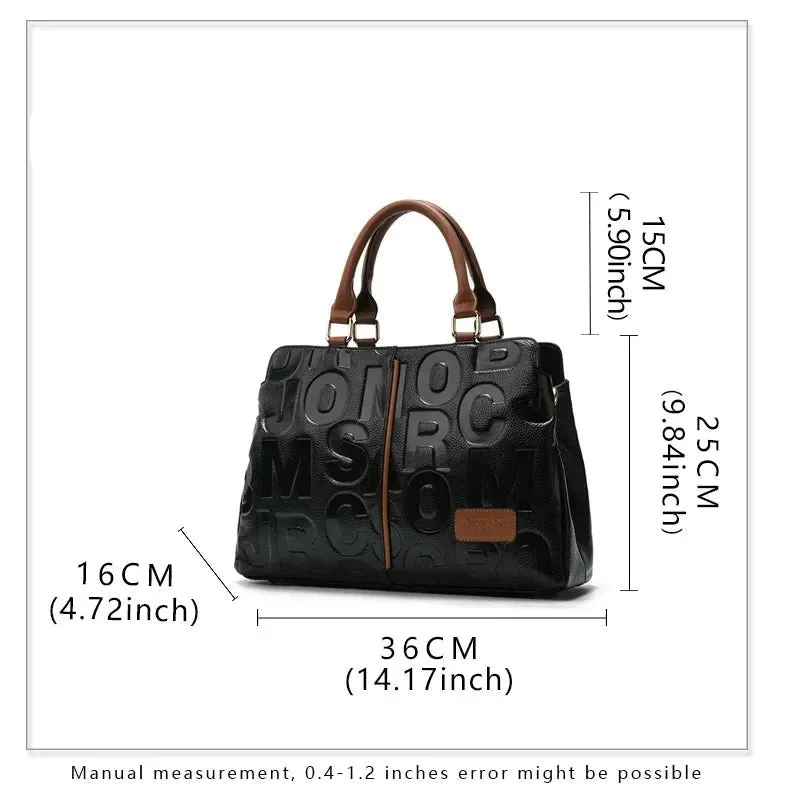 Classic Charm: Genuine Leather Tote for Women's Luxury Fashion