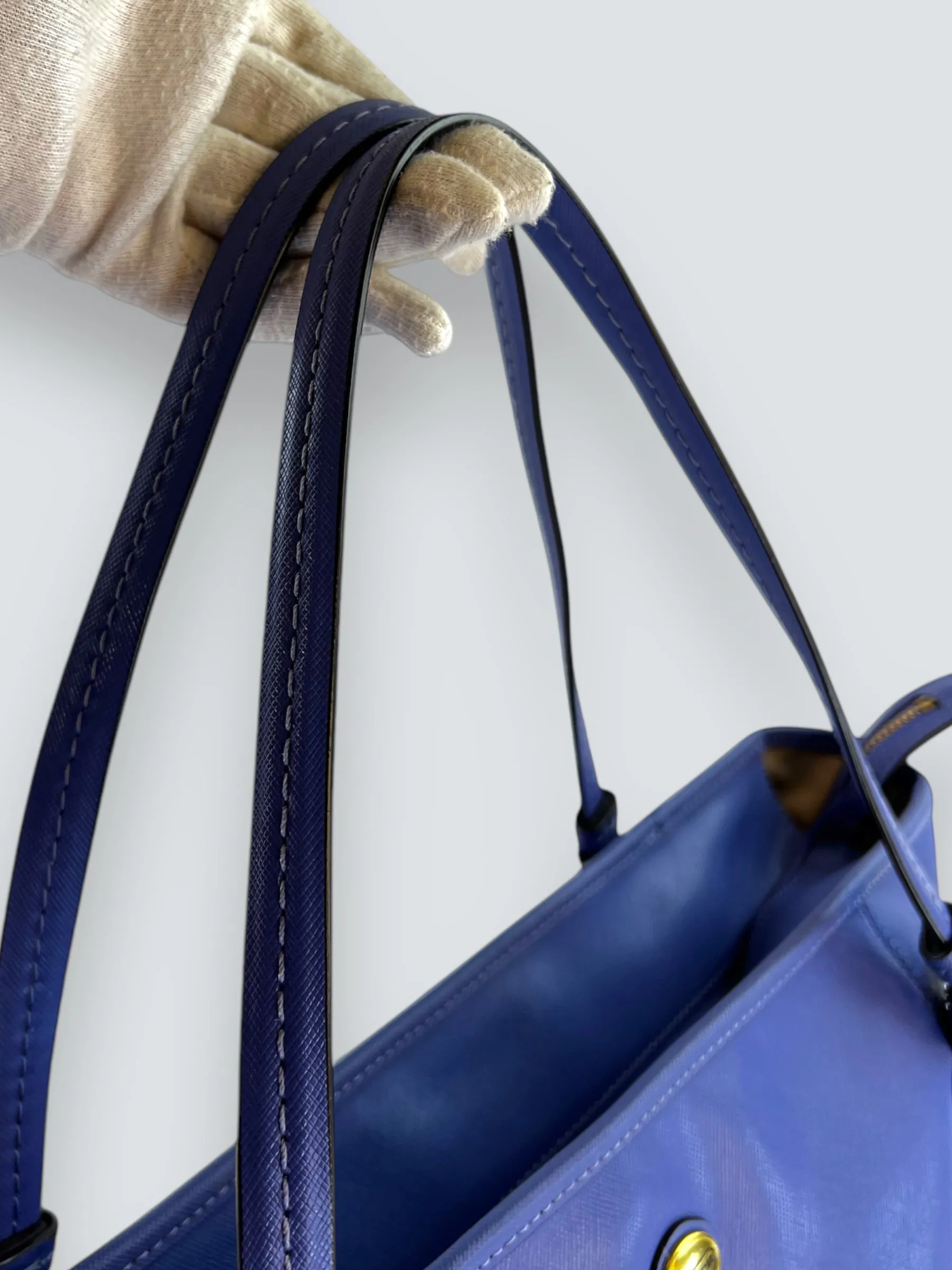 Coach Blue Leather "Peyton" Large Tote
