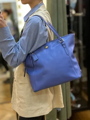 Coach Blue Leather "Peyton" Large Tote