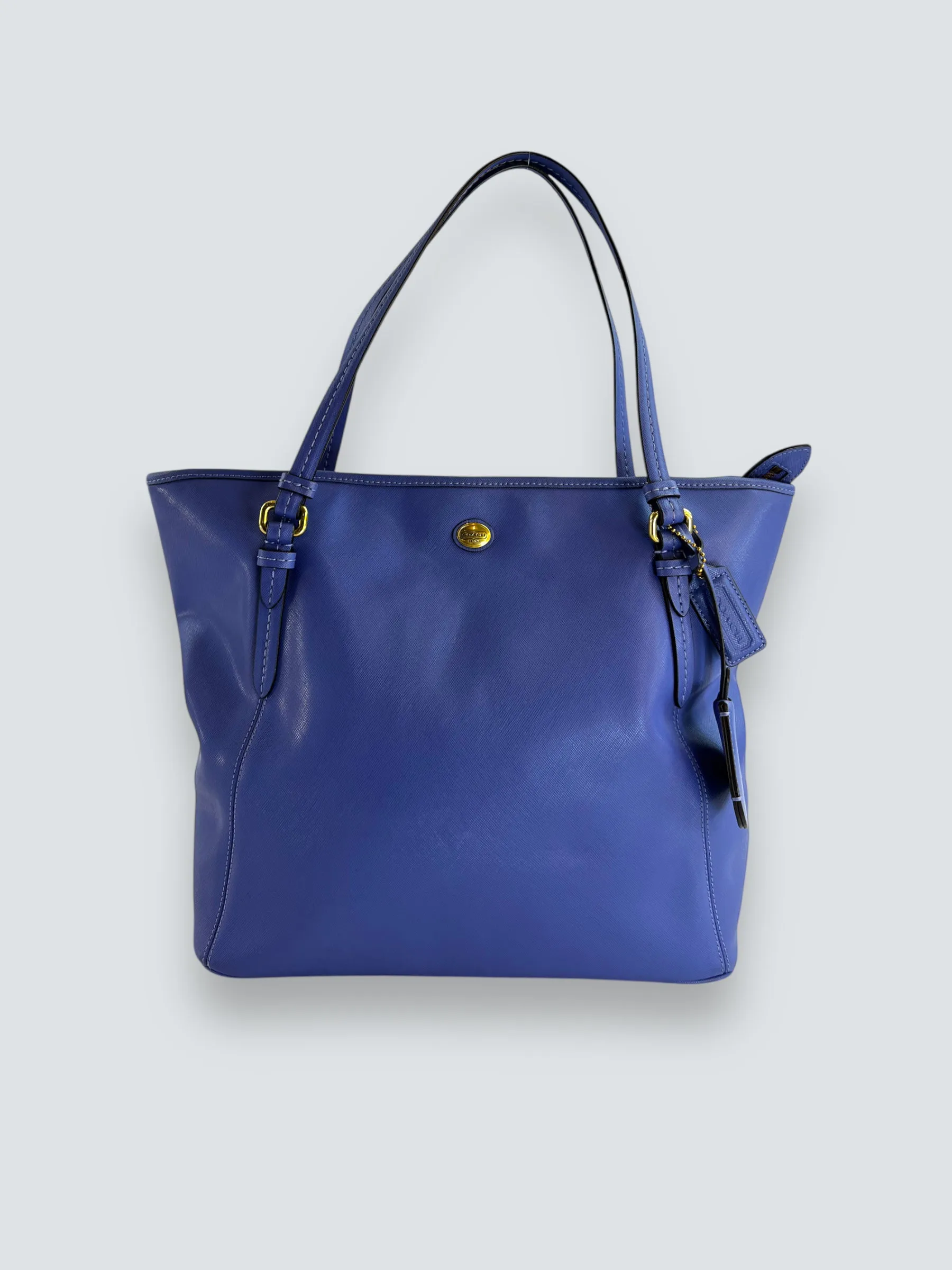 Coach Blue Leather "Peyton" Large Tote